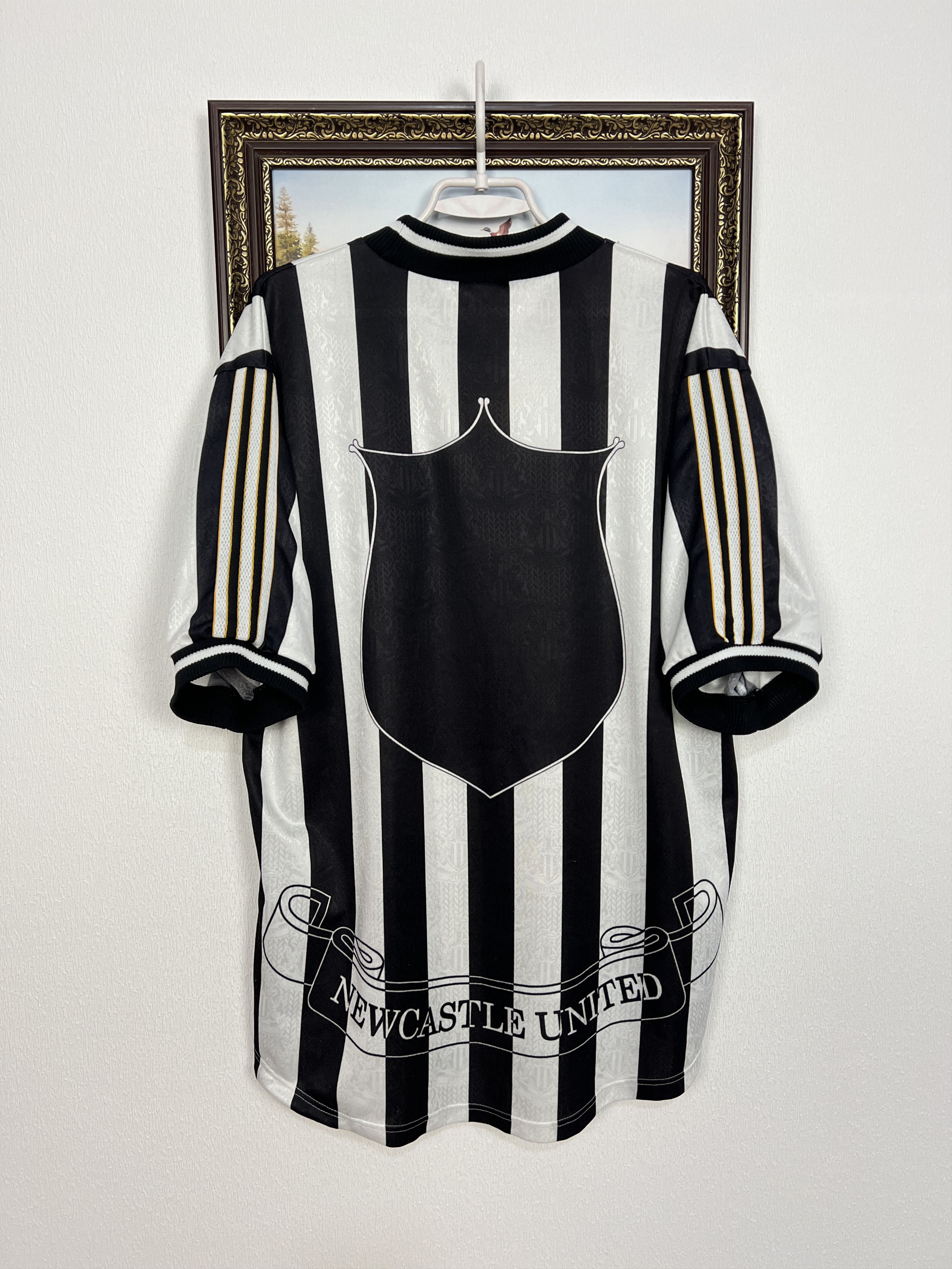 Adidas Newcastle Home football shirt 1997 Soccer Jersey Trikot Rare Size US XL / EU 56 / 4 - 7 Thumbnail