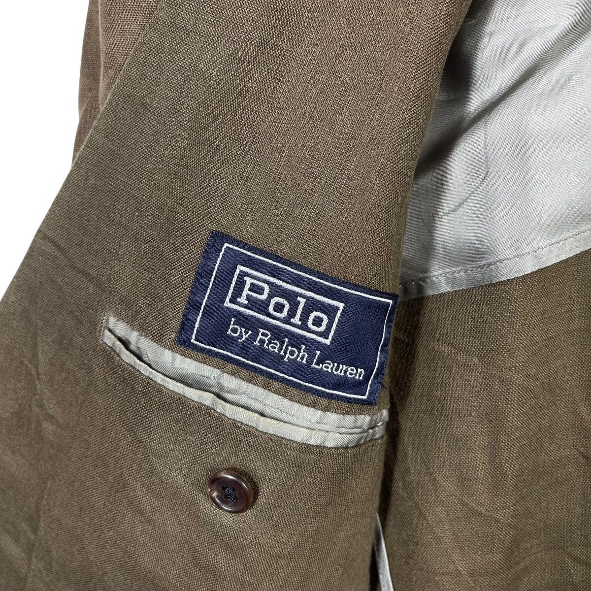 Polo Ralph Lauren Polo Ralph Lauren Linen Blazer Jacket Olive Green Size 40R - 6 Thumbnail