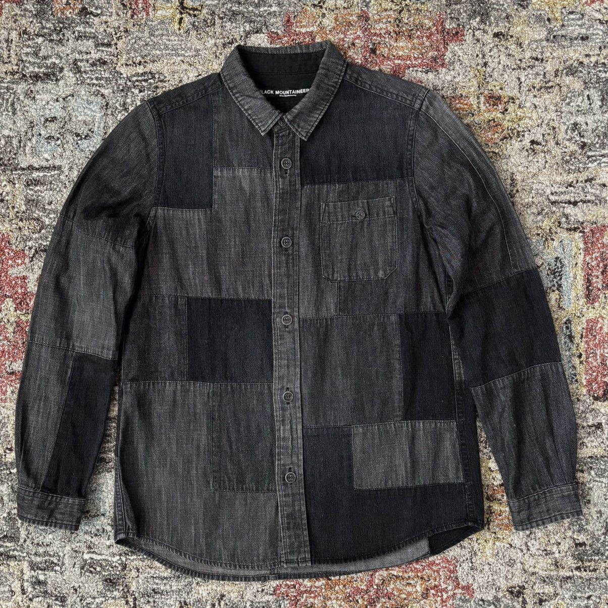 Engineered Garments White Mountaineering chambray patchwork buttonup shirt Size XS / US 0-2 / IT 36-38 - 1 Thumbnail