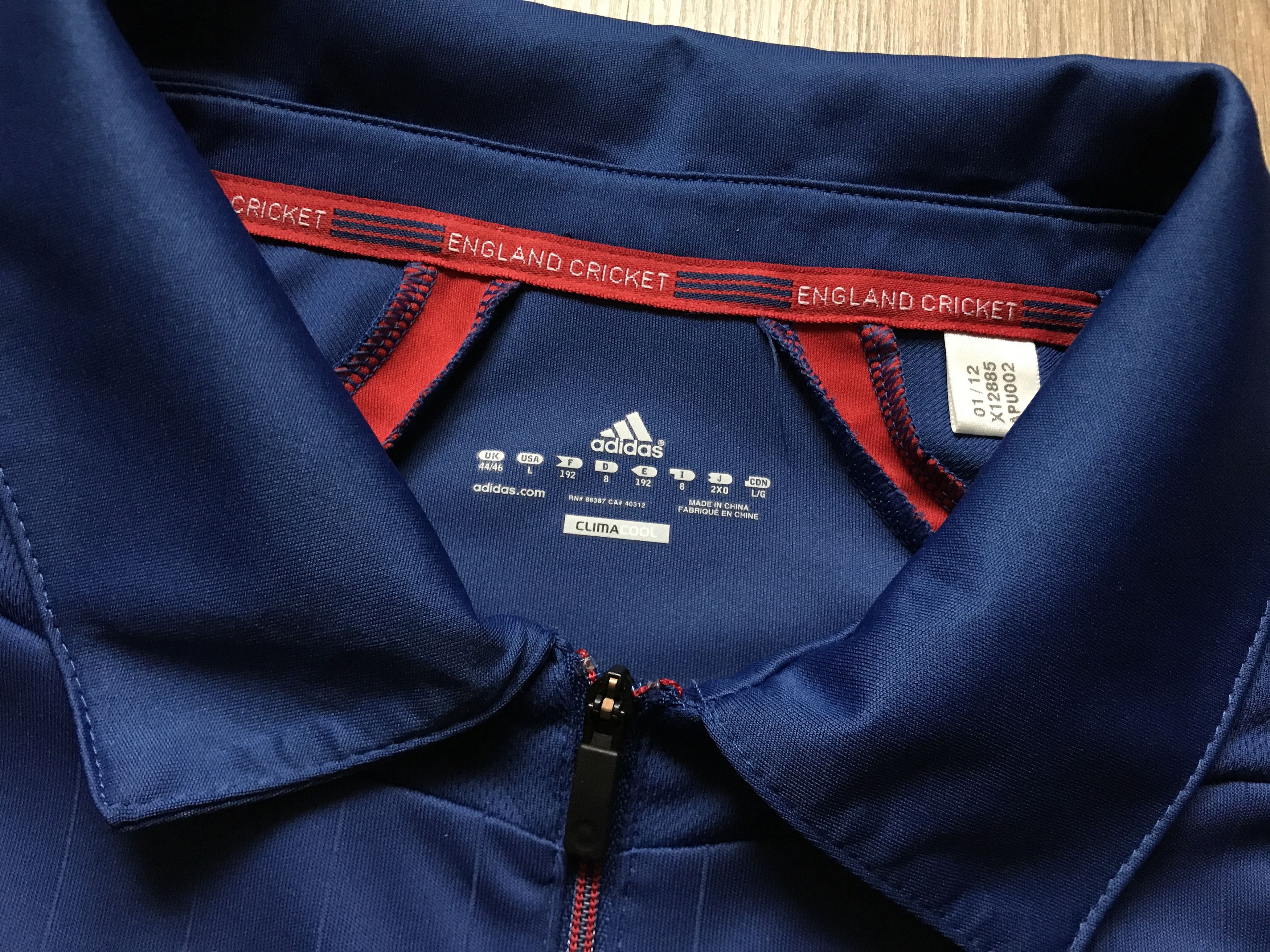 Adidas × Vintage Adidas England Cricket Nacional Team Jersey 2012 Size US L / EU 52-54 / 3 - 7 Thumbnail