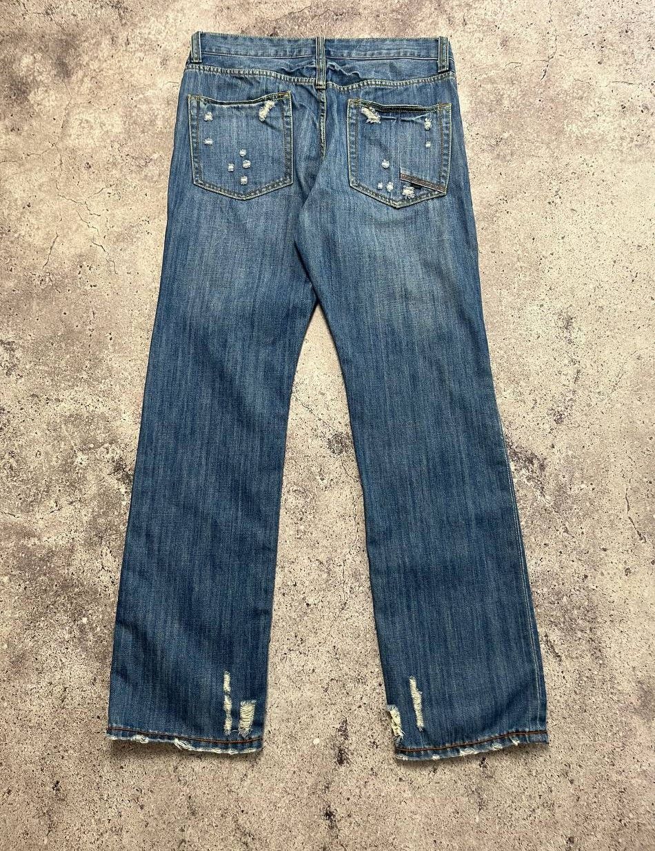 FCUK French Connection Y2K Distressed Blue Jeans Size 32x32 Size US 32 / EU 48 - 6 Thumbnail