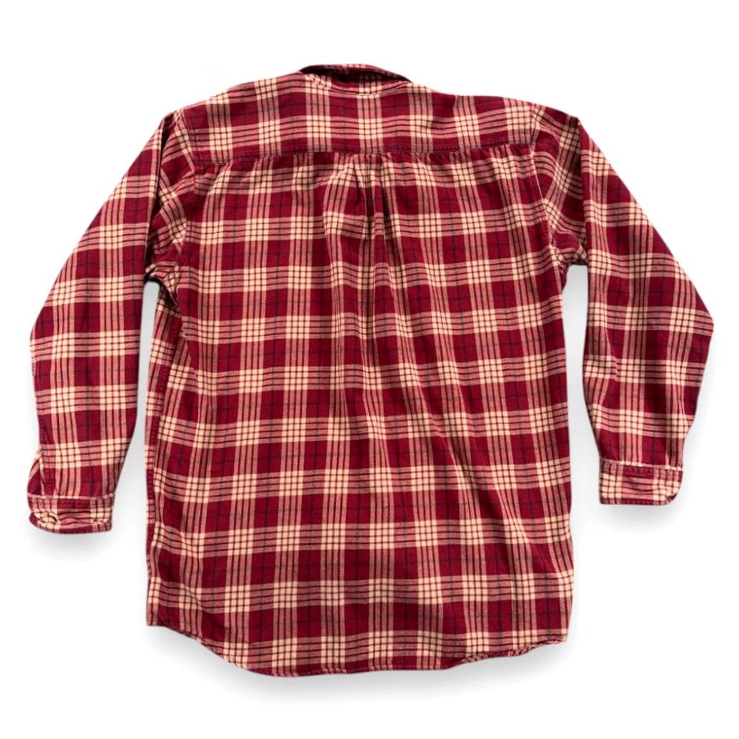 Carhartt VINTAGE Carhartt Shirt Mens Large Tall Red Plaid Flannel Button-Up Pocket Y2K Outdoor Workwear Size US L / EU 52-54 / 3 - 3 Thumbnail