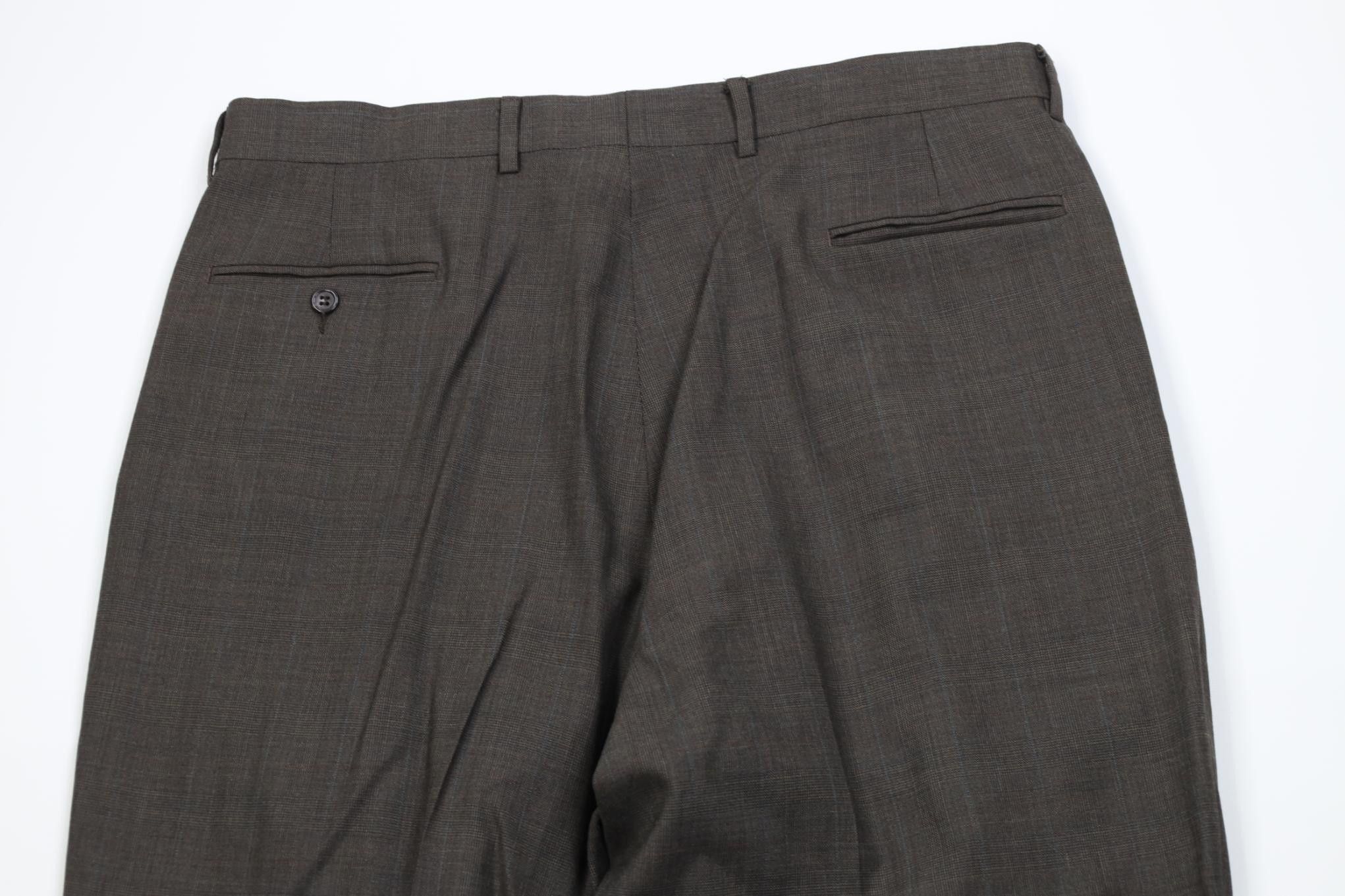 Vintage Vintage 70s Streetwear Knit Wide Leg Chino Pants Brown Plaid Size US 36 / EU 52 - 10 Thumbnail