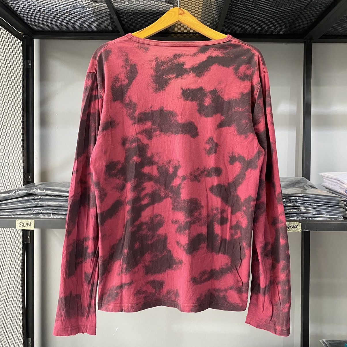 Beauty Beast × If Six Was Nine × Japanese Brand Japanese Gothic Poem Red Black Washed V-Neck Long Sleeve Tee Size US L / EU 52-54 / 3 - 13 Thumbnail