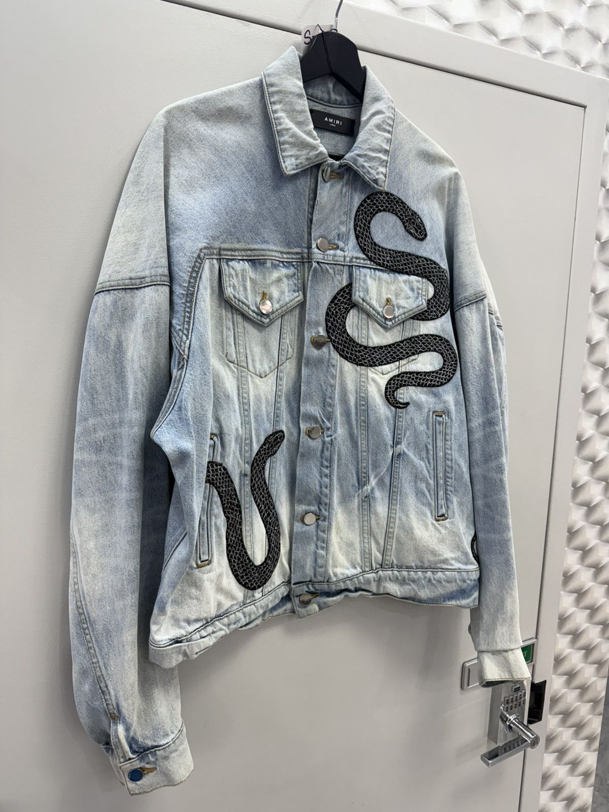 Amiri Amiri Snake Denim Jacket Size US L / EU 52-54 / 3 - 2 Thumbnail