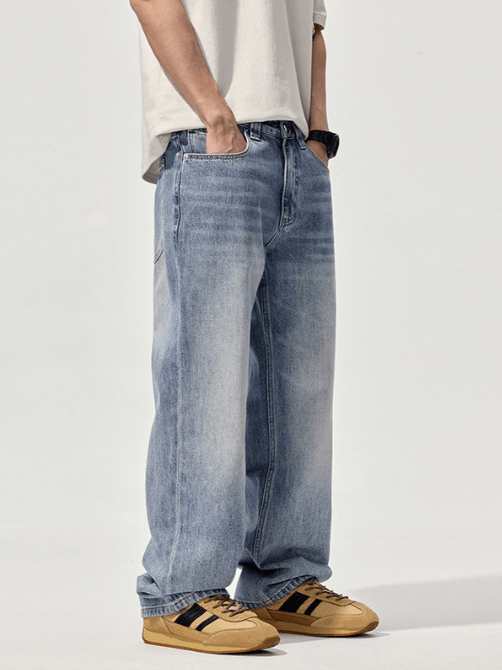 Japanese Brand × Jean American retro loose straight light blue distressed jeans Size US 32 / EU 48 - 3 Thumbnail