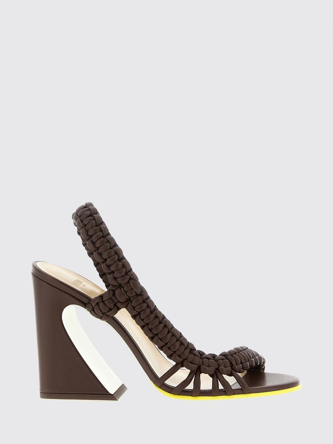 Fendi Fendi Heeled Sandal Woman Brown Size US 10 / IT 40 - 1 Thumbnail