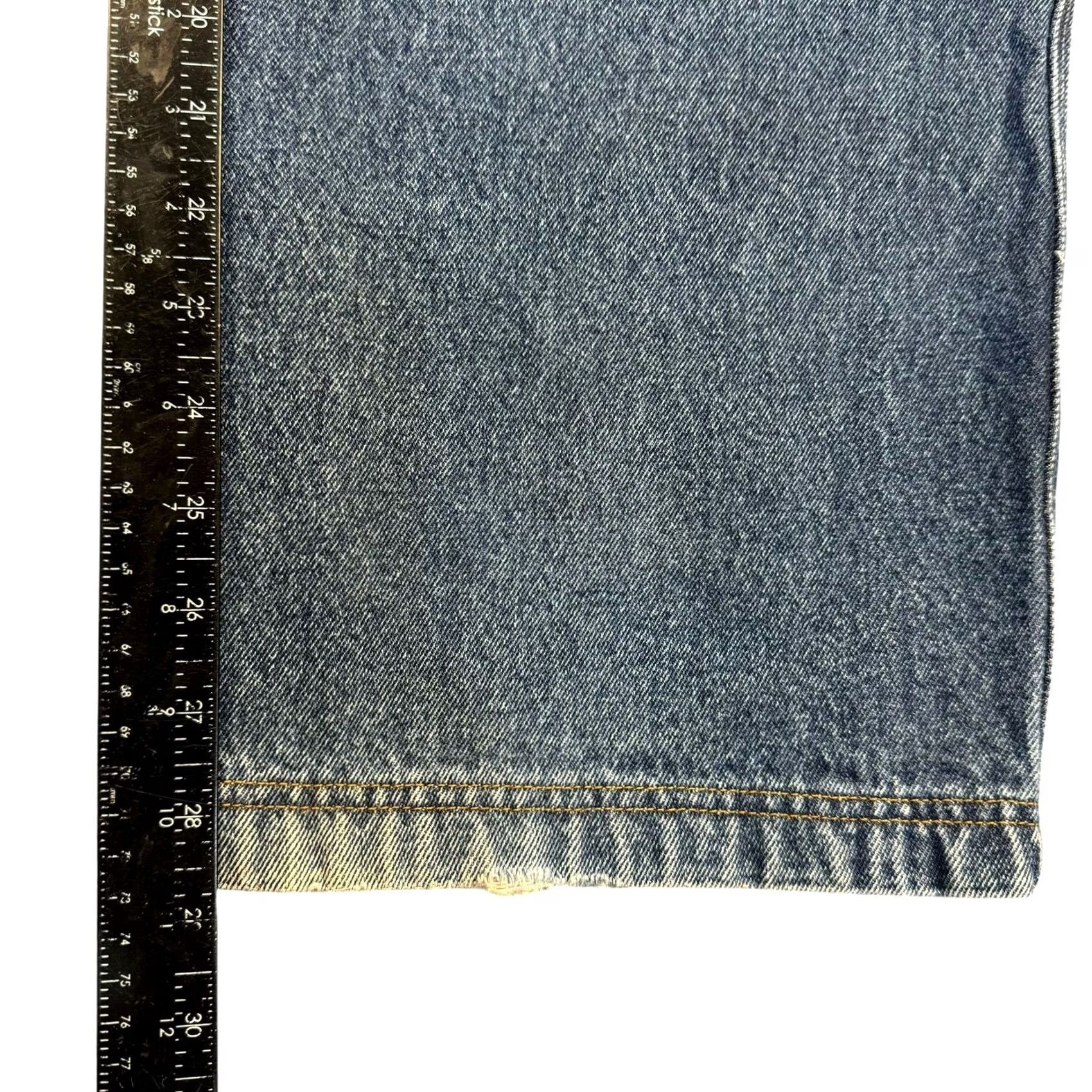Duluth Trading Company Duluth Jeans Mens 38x29 Carpenter Mid-rise Wide-leg Utility Workwear Medium Wash Size US 38 / EU 54 - 4 Thumbnail