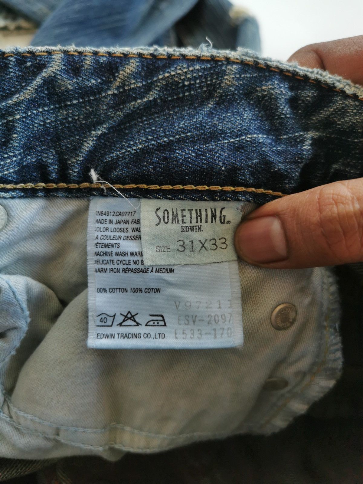 Edwin Bootcut Edwin Something Vienus Distressed Denim Jeans Size 30" / US 8 / IT 44 - 10 Thumbnail