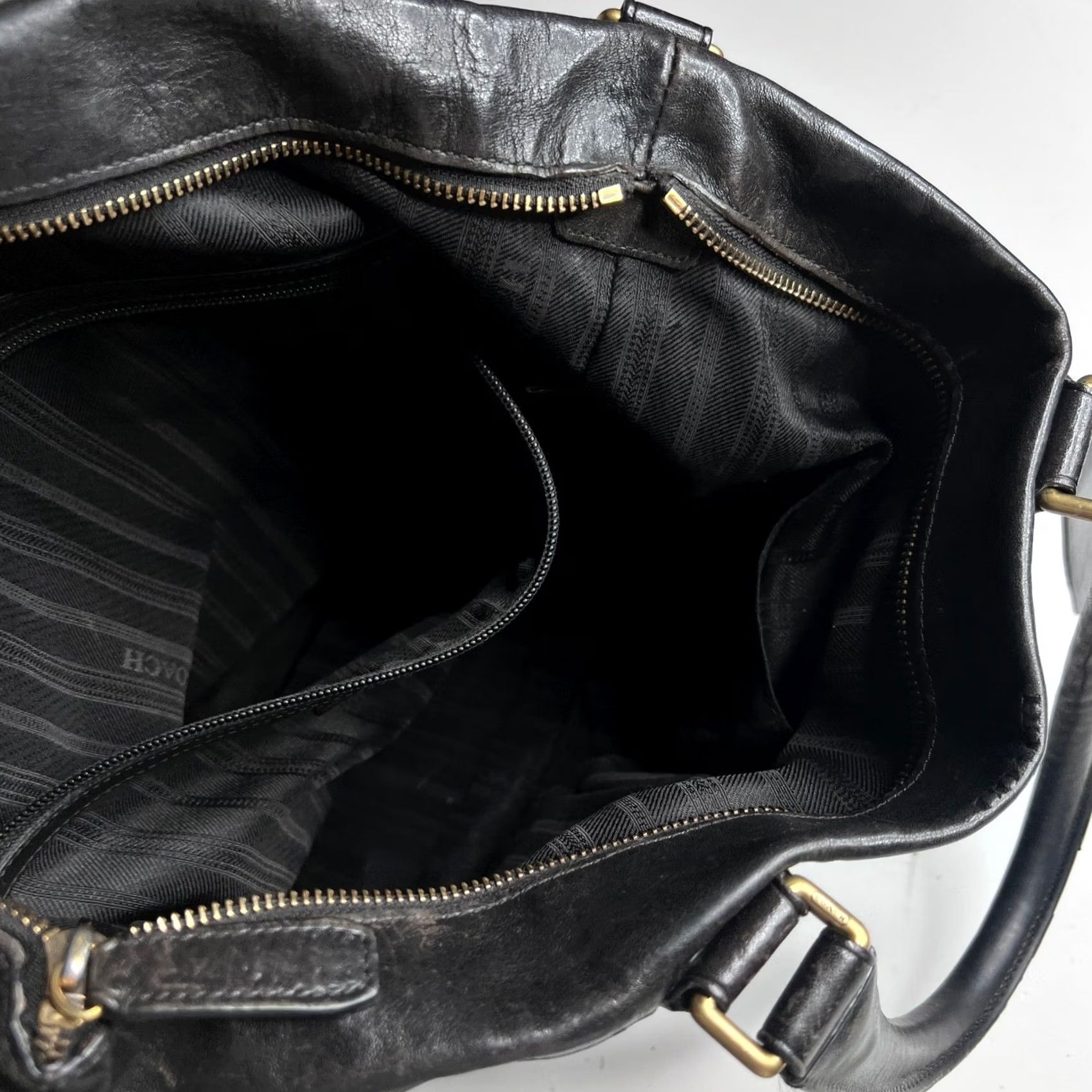 Coach Coach Bleecker Legacy Tote Black Leather Crossbody Womens Large Bag 70477 Size ONE SIZE - 3 Thumbnail