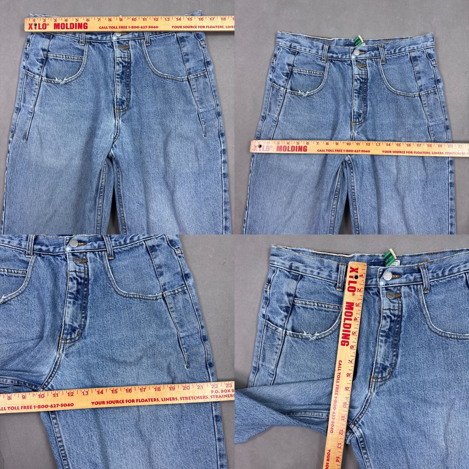 Guess VINTAGE GUESS Jeans Mens 32x32 Blue Pants Denim Distressed 90s Thrashed Made USA 5-Pocket Size US 32 / EU 48 - 9 Thumbnail