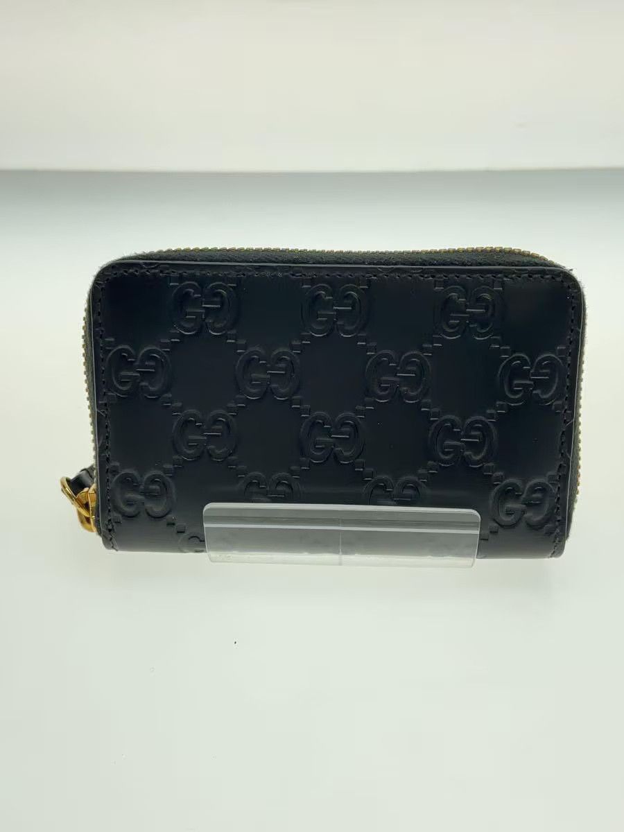 Gucci Gucci Guccissima Leather Monogram Coin Case Black Size ONE SIZE - 1 Thumbnail
