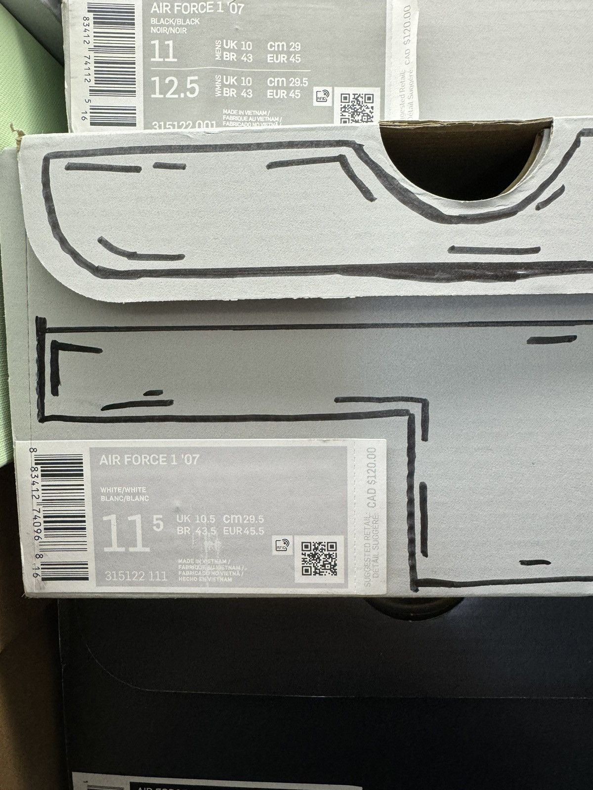 Nike Nike Air Force 1 custom Size US 11.5 / EU 44-45 - 7 Thumbnail