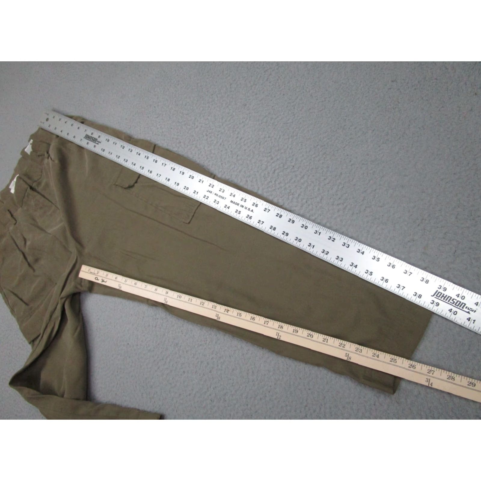 H&M H&M Pants Womens 14 Brown Cargo Paper Bag Pleated Chino Hi-Rise High Waisted | 14 | Brown | Chino | Pink? No. Size 36" / US 14 / IT 50 - 3 Thumbnail