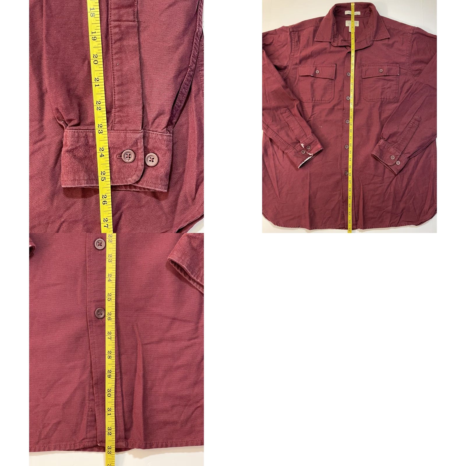 Vintage VINTAGE LL BEAN Chamois Shirt Shirt Men L Red Flannel Button-Up 1990s Casual Hunting Fishing Cotton Regular Size L Mens Size US L / EU 52-54 / 3 - 8 Thumbnail