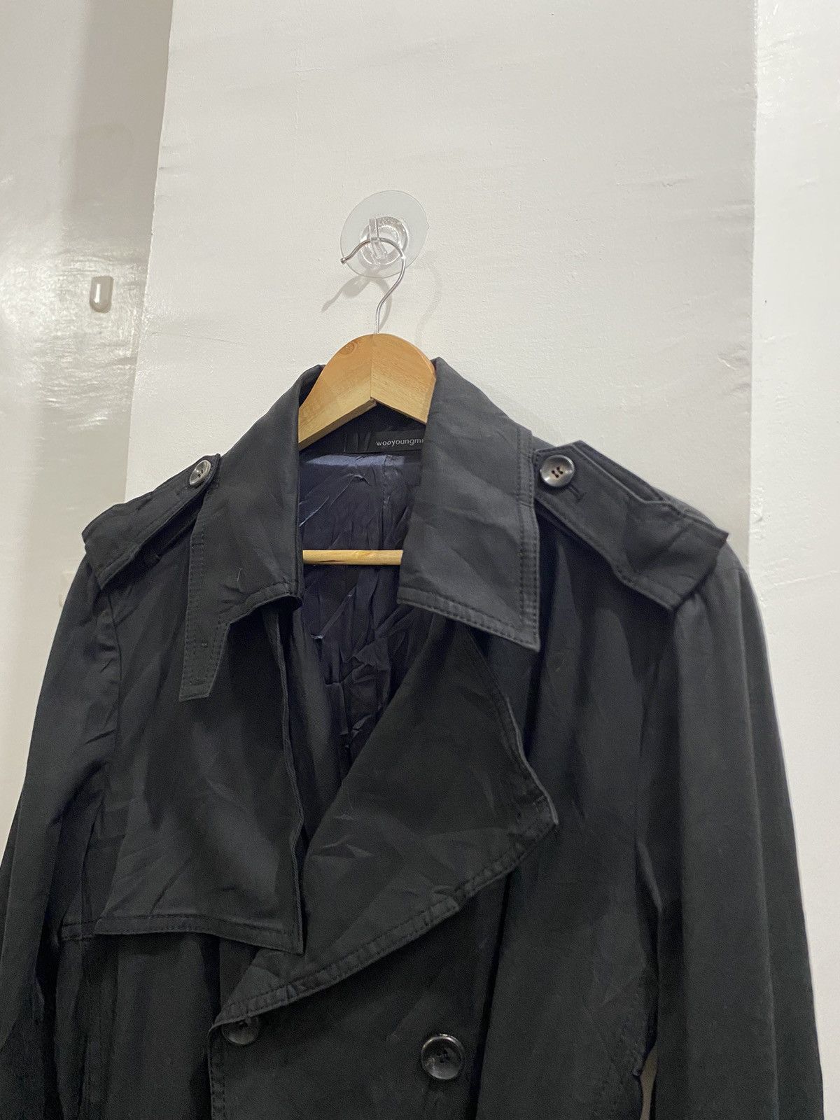 Wooyoungmi WOOYOUNGMI DOUBLE BREASTED BLACK TRENCH COAT Size M / US 6-8 / IT 42-44 - 3 Thumbnail