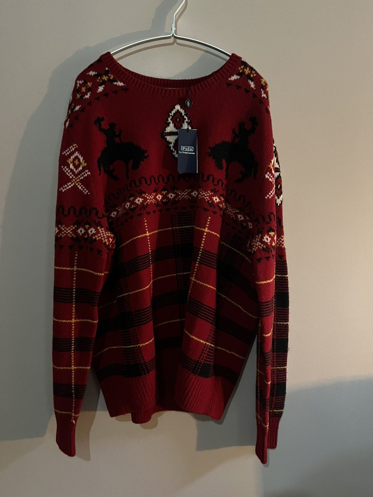 Polo Ralph Lauren Polo Ralph Lauren Western Inspired Fair Isle Wool Sweater Size US XL / EU 56 / 4 - 2 Thumbnail