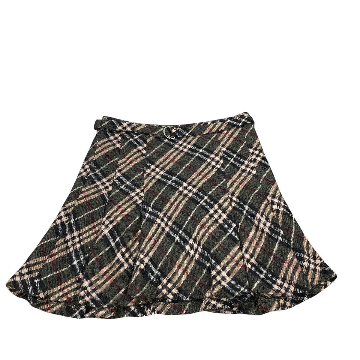 Burberry London Blue Label Nova Check Wool Mini Skirt