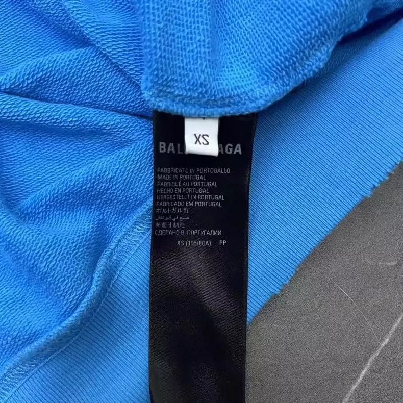 Balenciaga balenciaga blue hoodie with logo Size US XS / EU 42 / 0 - 5 Thumbnail