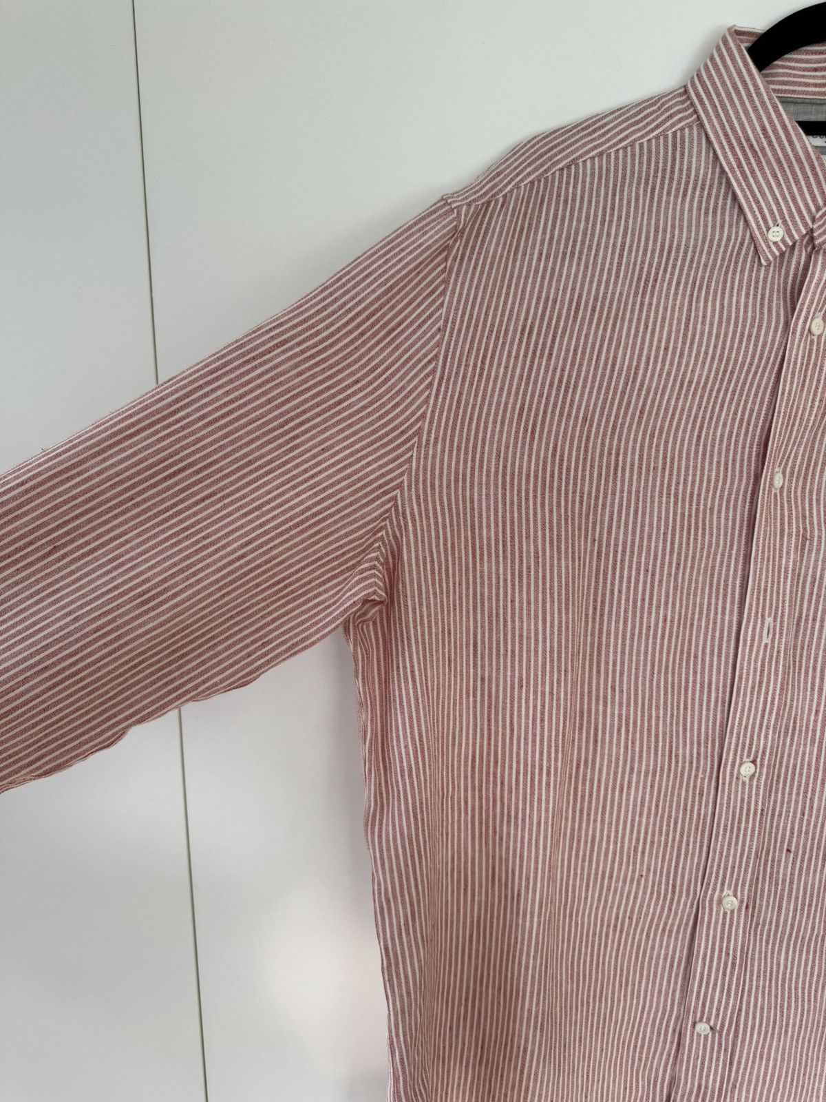 Brunello Cucinelli Red and White Striped Linen Leisure Fit XXXL Size US XXL / EU 58 / 5 - 2 Thumbnail