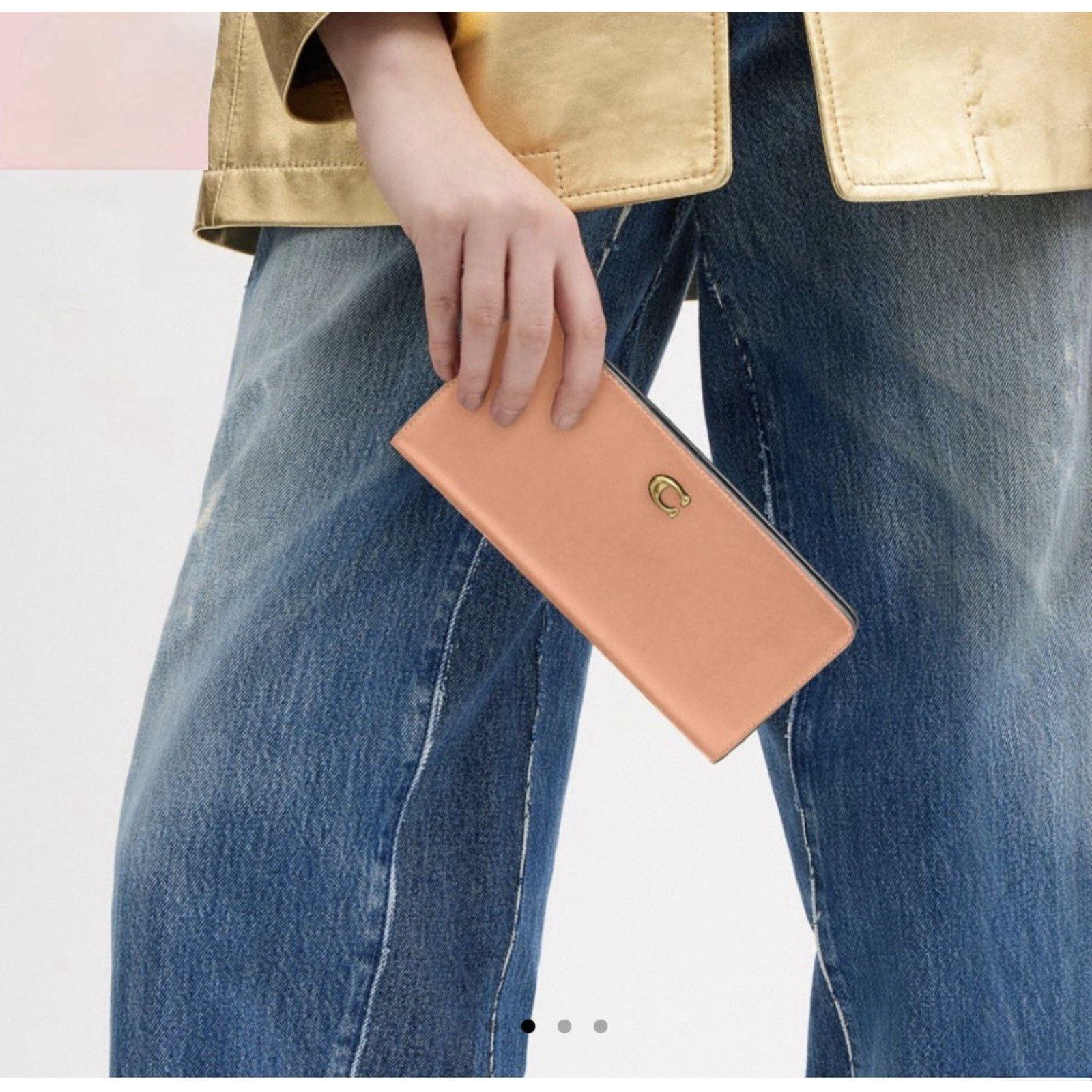 Coach NWT Coach Essential Slim Leather Wallet CZ096 Peach color Size ONE SIZE - 5 Thumbnail