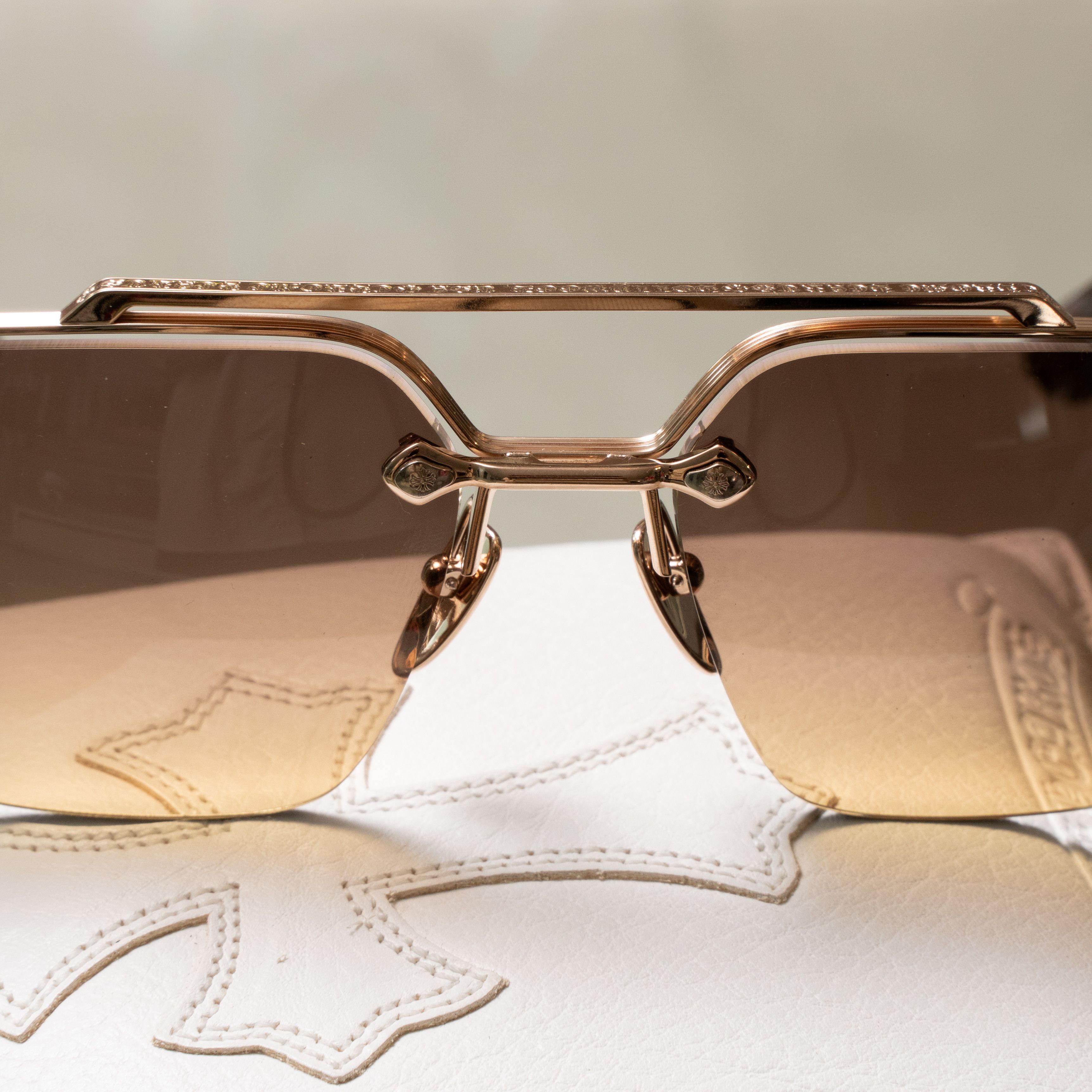 Chrome Hearts CHROME HEARTS BIDI ESEM Gold Plated - Classic Brown Size ONE SIZE - 8 Thumbnail