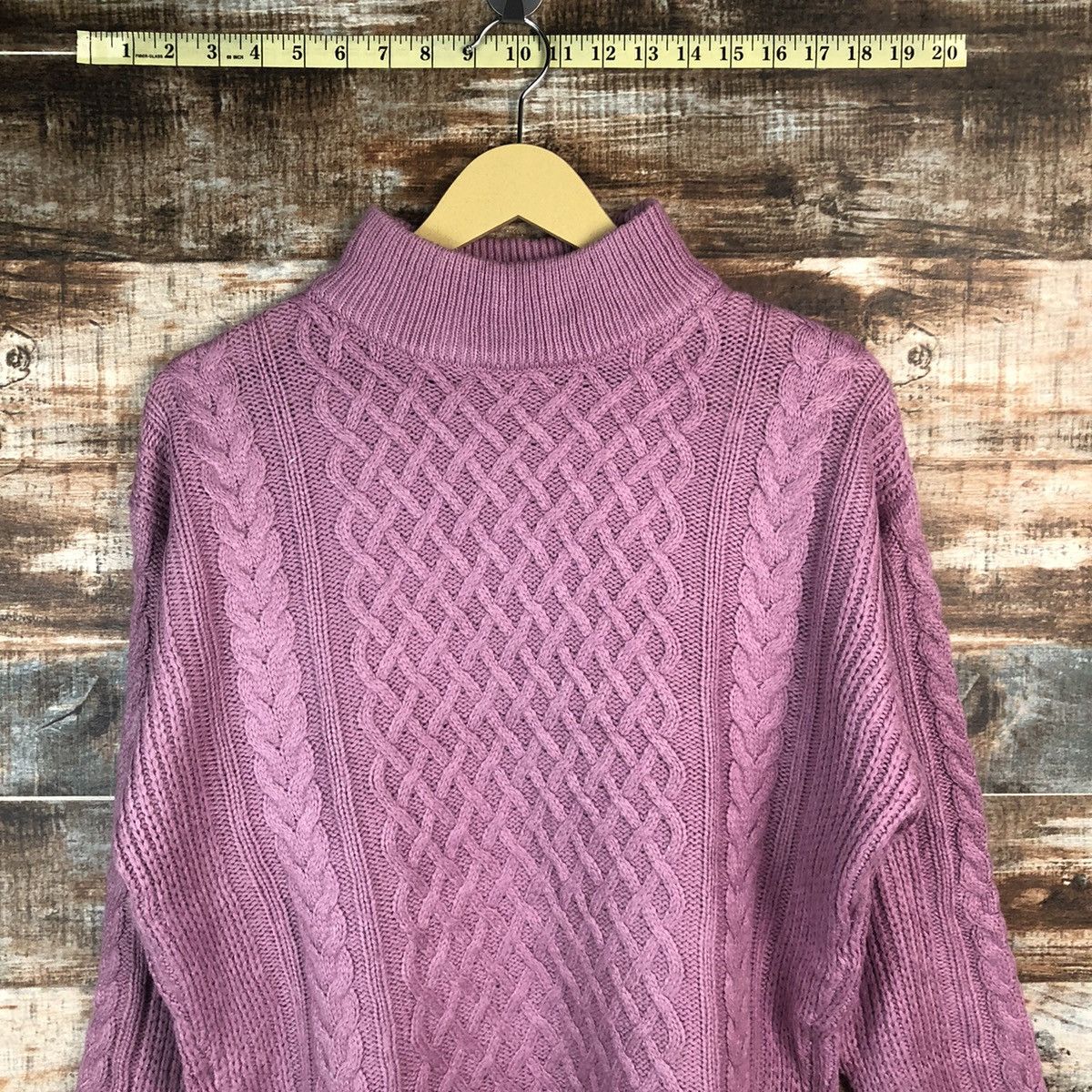 Homespun Knitwear × Japanese Brand American Holic Pink cable Knitwear #A1889 Size M / US 6-8 / IT 42-44 - 5 Thumbnail