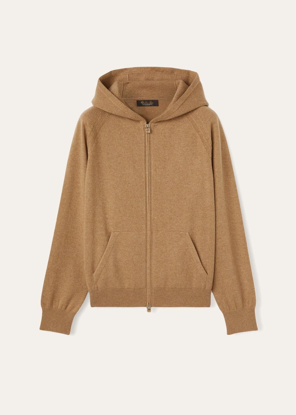 Loro Piana o1srvl11e0824 Merano Boucle Hooded Bomber Jacket in Brown Size L / US 10 / IT 46 - 1 Thumbnail