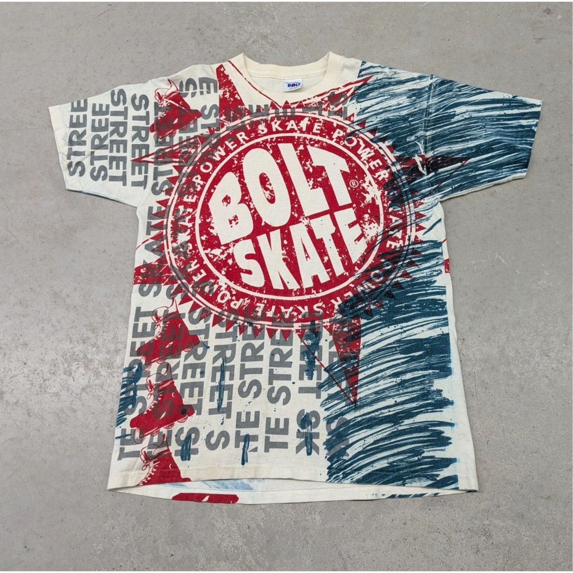 Shorty's Skateboards × Vintage Vintage Bolt Skate Company AOP Made in USA t-shirt Size US L / EU 52-54 / 3 - 1 Thumbnail