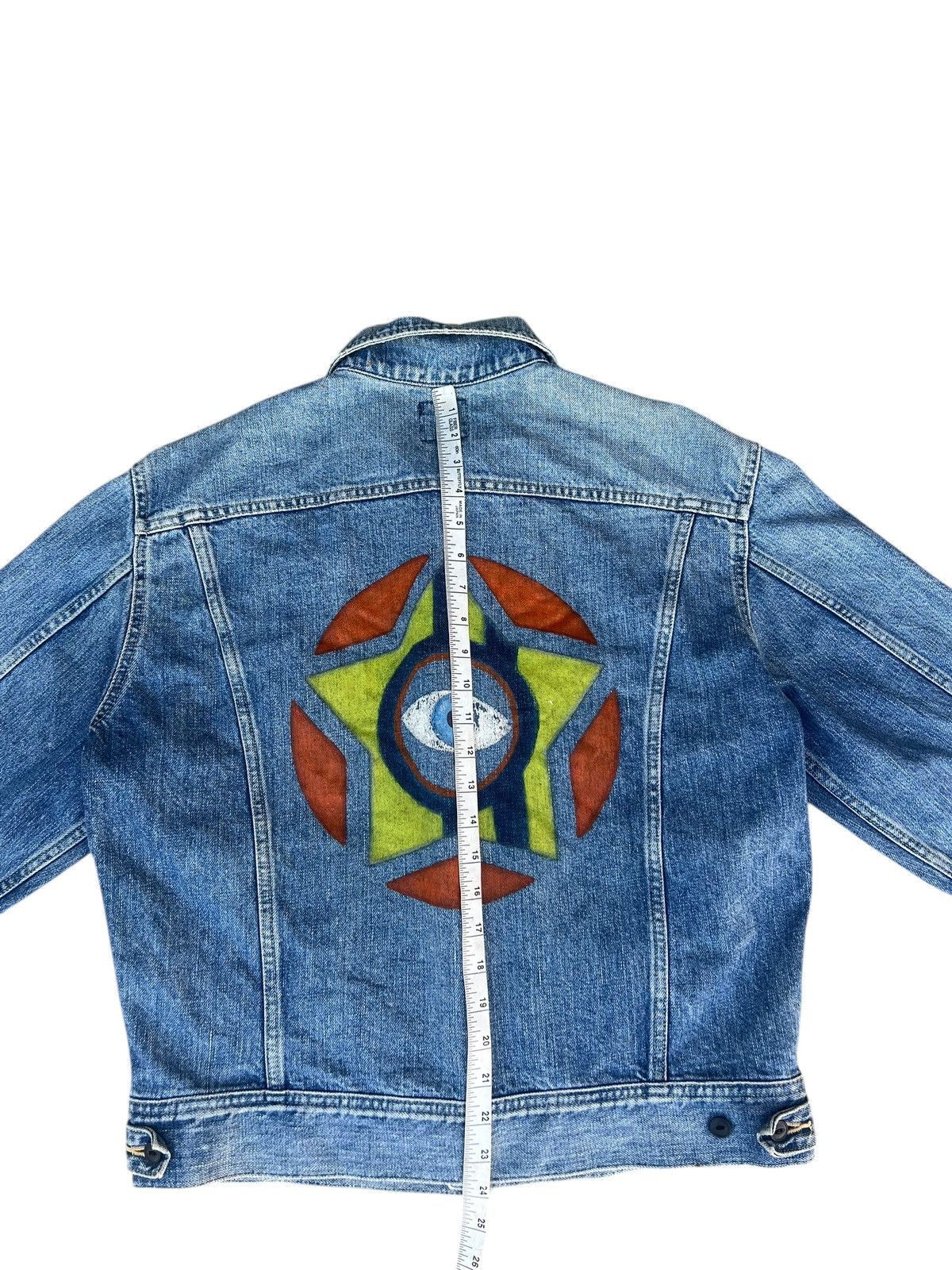 Lee Vintage Lee Riders Japan Back Painted Denim Trucker Jacket Size US L / EU 52-54 / 3 - 2 Thumbnail