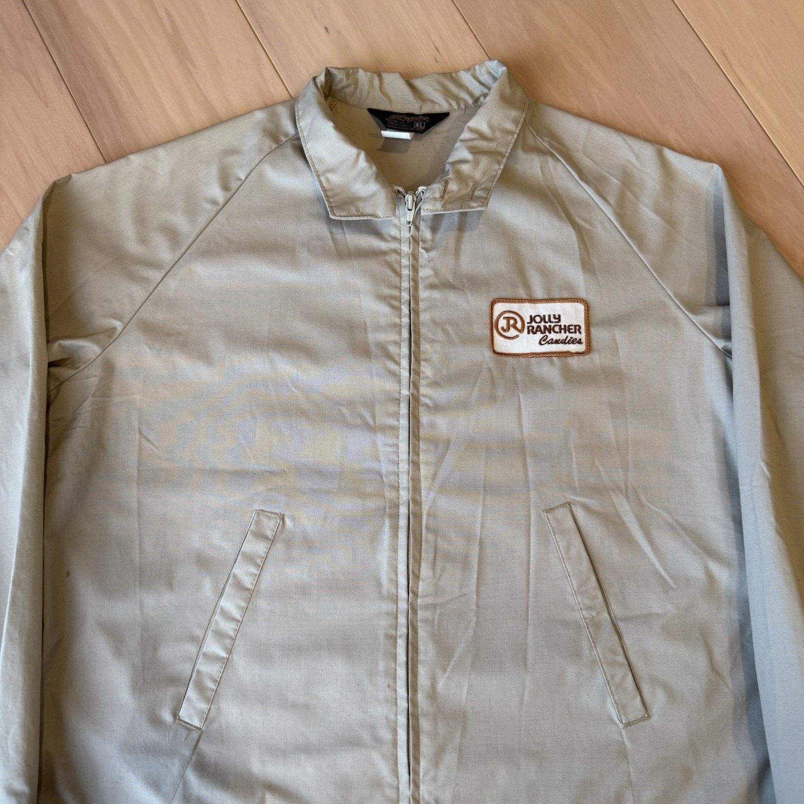 Swingster Vintage Swingster Jacket XL Khaki Full Zip 80s Made in USA Size US XL / EU 56 / 4 - 4 Thumbnail