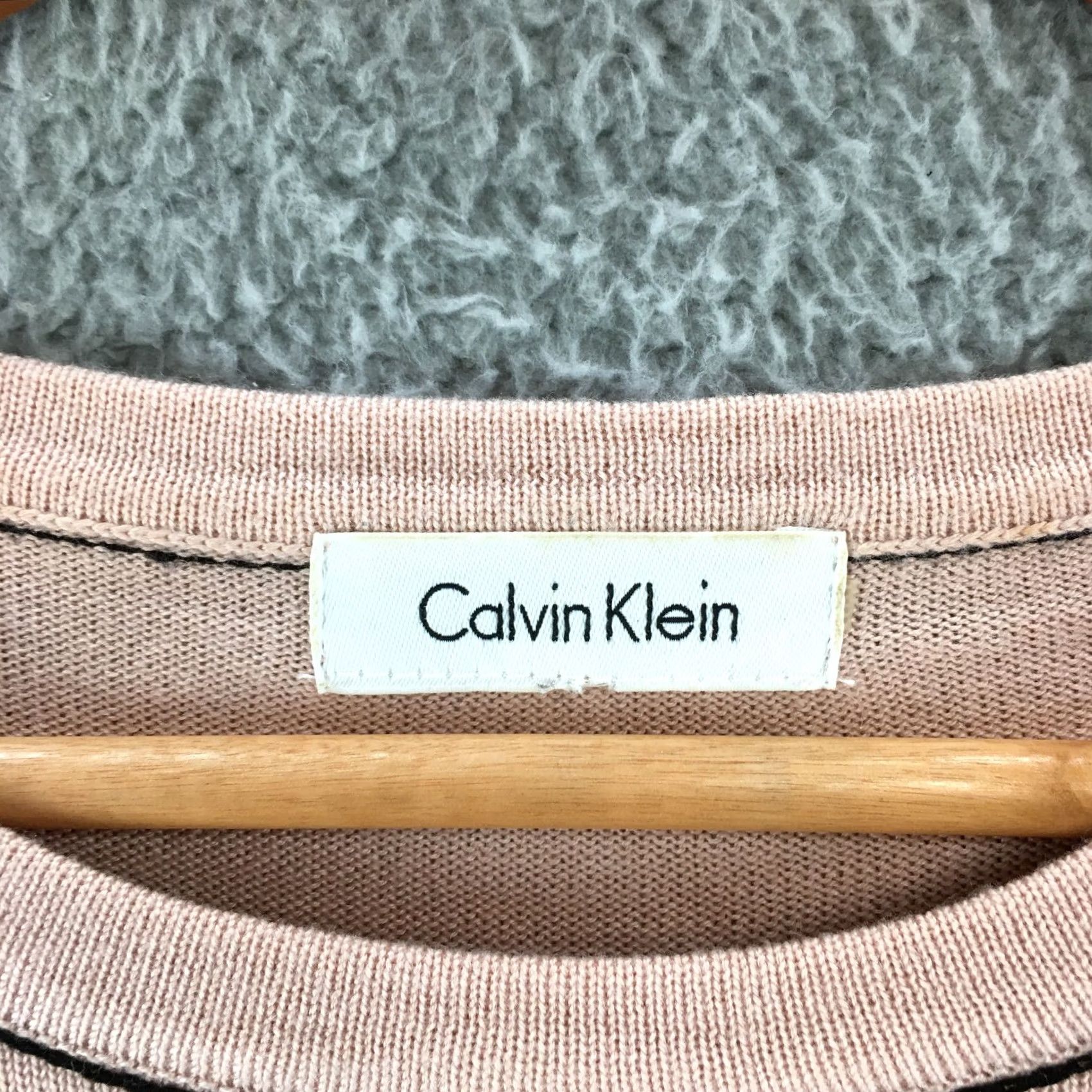 Calvin Klein Calvin Klein Knit Sweater Tee Top Womens Medium Pink Long Sleeve Crew Neck Shirt Adult M Pink Classic Pullover Womens Size M / US 6-8 / IT 42-44 - 7 Thumbnail