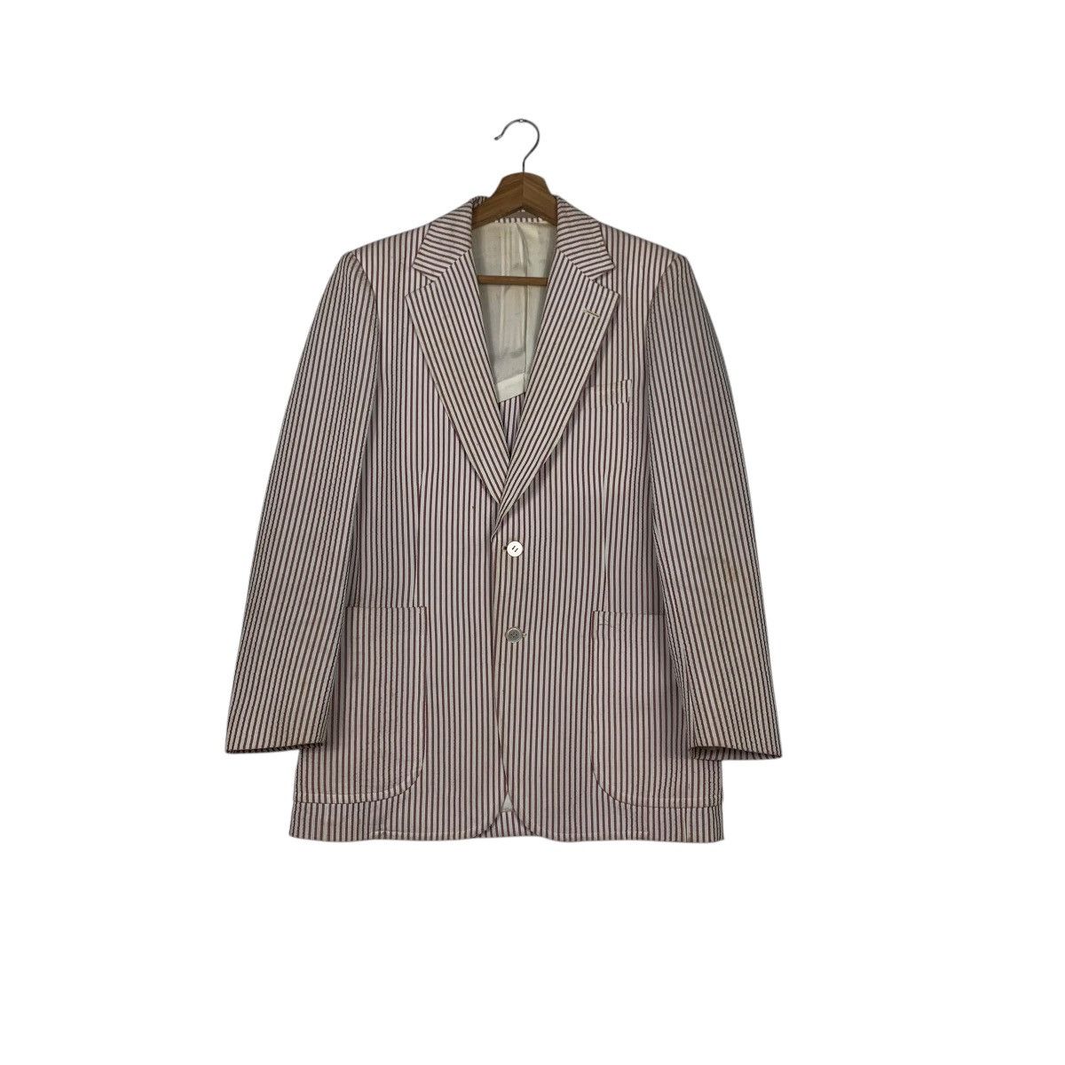 Pierre Cardin PIERRE CARDIN Striped Suit Jacket Blazers #2167-C95 Size US S / EU 44-46 / 1 - 1 Thumbnail