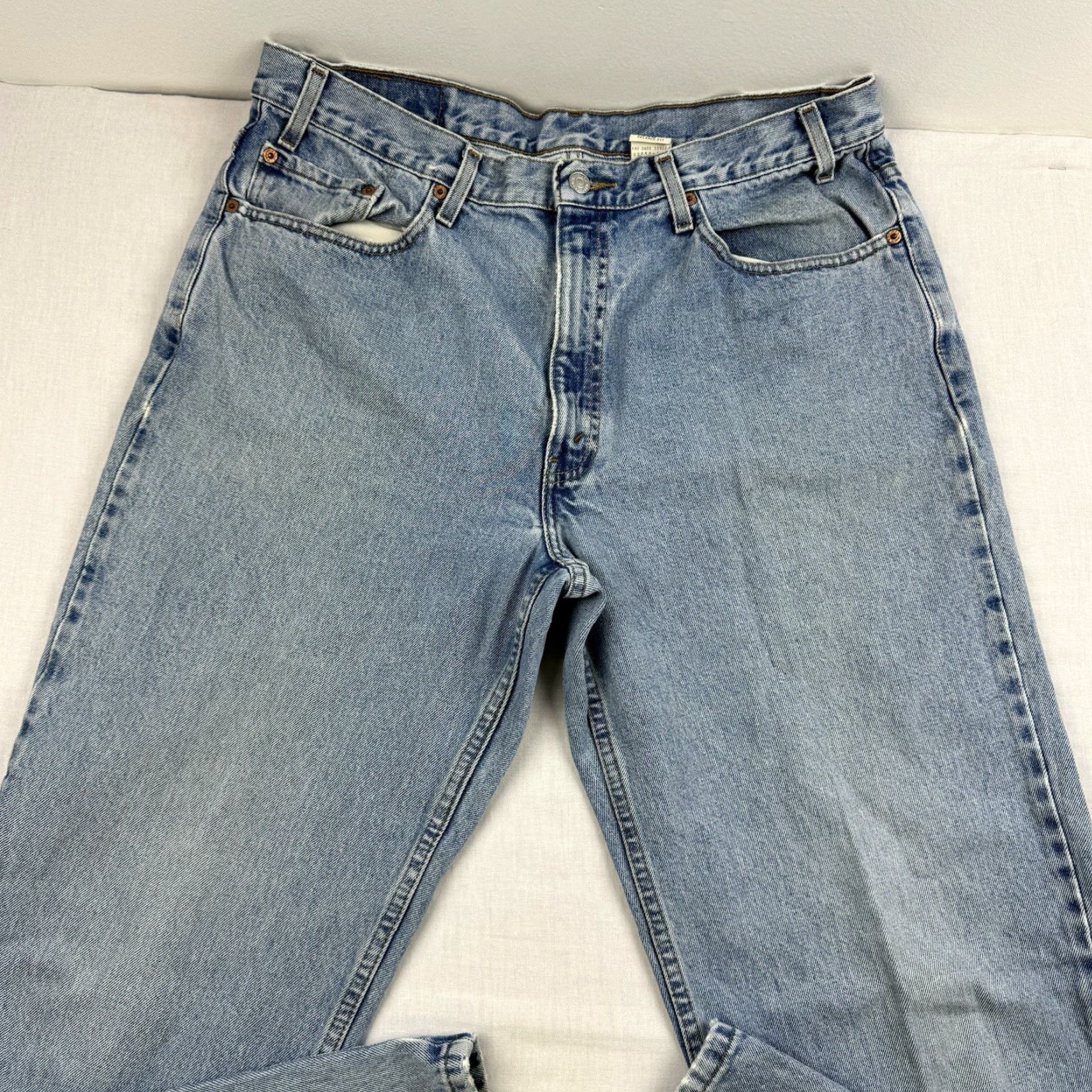 Levi's VINTAGE Levis 550 Jeans Adult 38x34 Blue Relaxed Fit Classic 90s Y2K Pants Mens Size US 38 / EU 54 - 3 Thumbnail