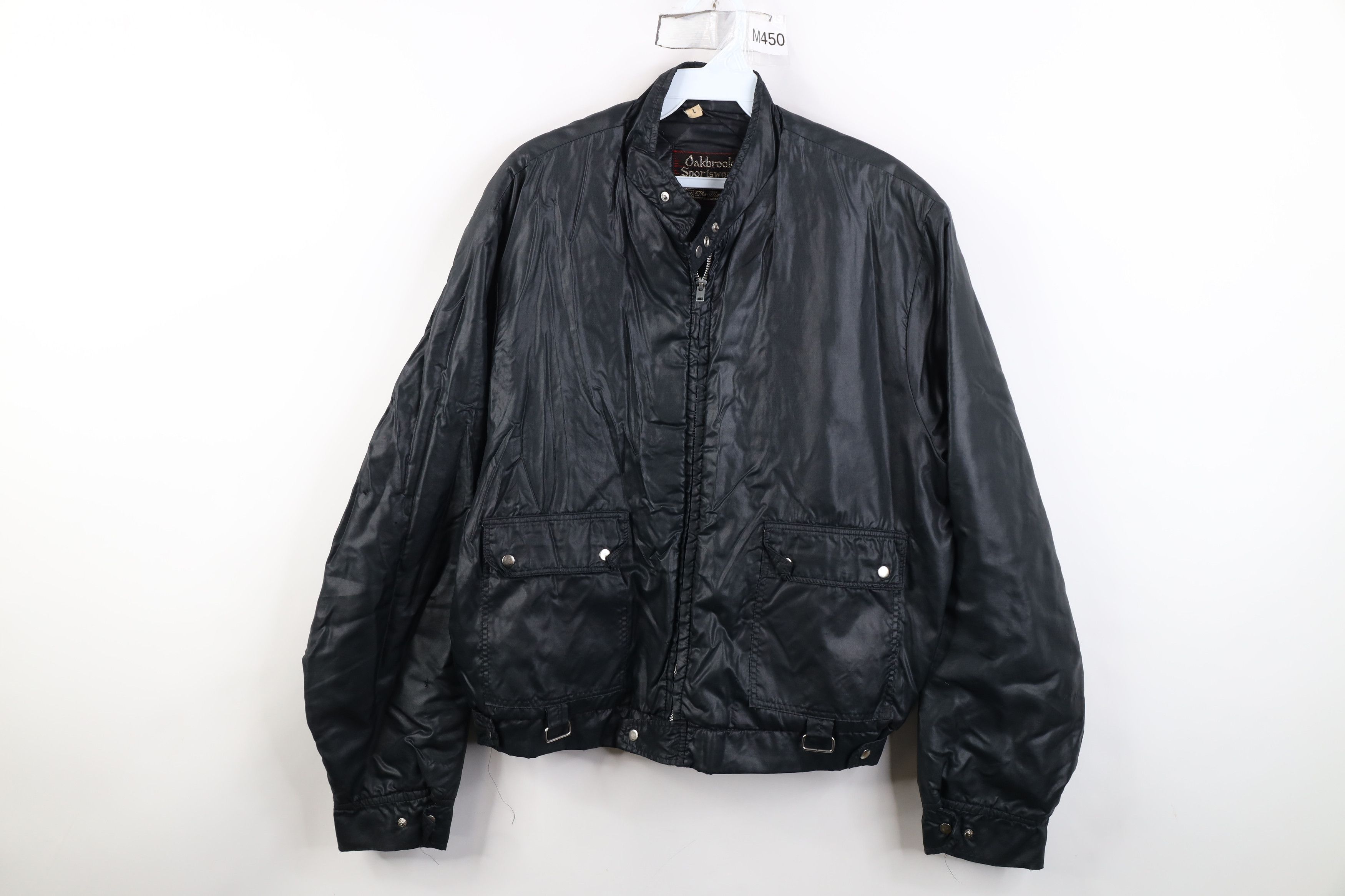 Vintage Vintage 70s Streetwear Micro Puffer Bomber Jacket Black USA Size US L / EU 52-54 / 3 - 1 Thumbnail