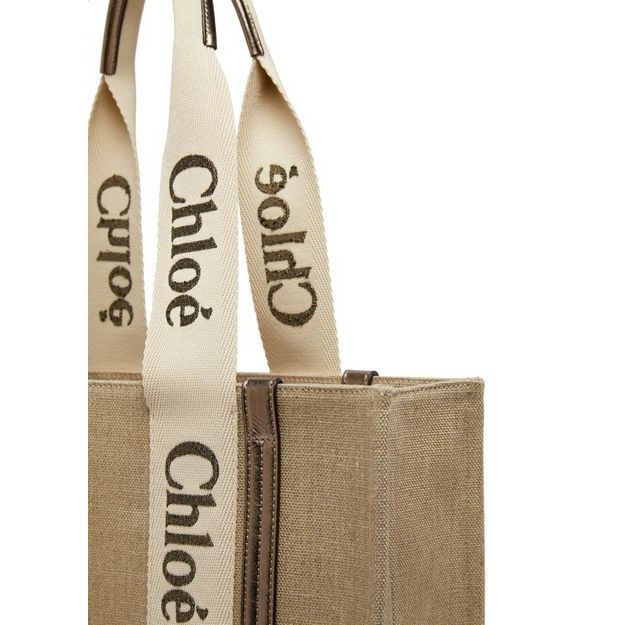 Chloe Chloe Medium Shiny Gray Raffia-Effect Tote Bag New & Authent Size ONE SIZE - 6 Thumbnail