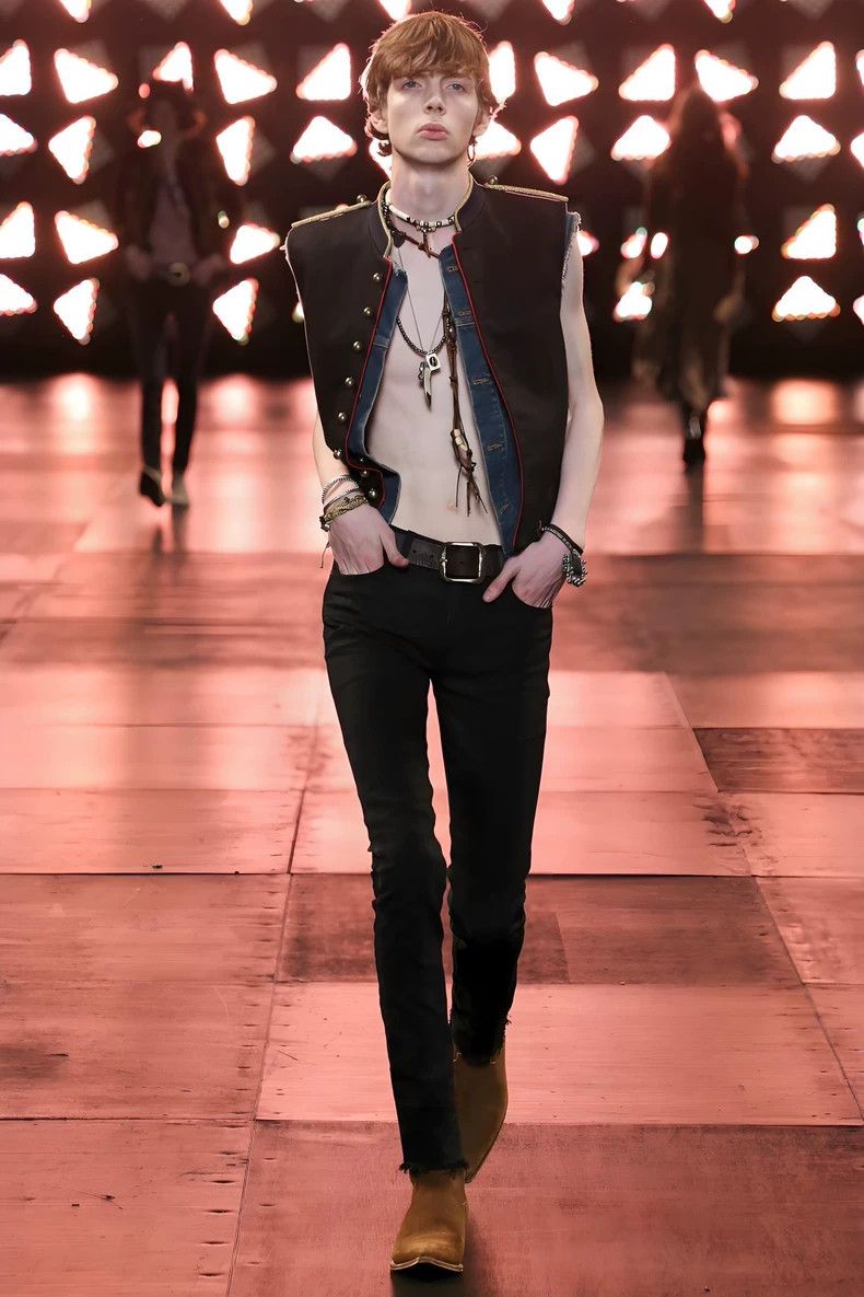 Saint Laurent Paris saint Laurent paris15 Spring/Summer Show Raw Edged Denim V Size US M / EU 48-50 / 2 - 7 Thumbnail