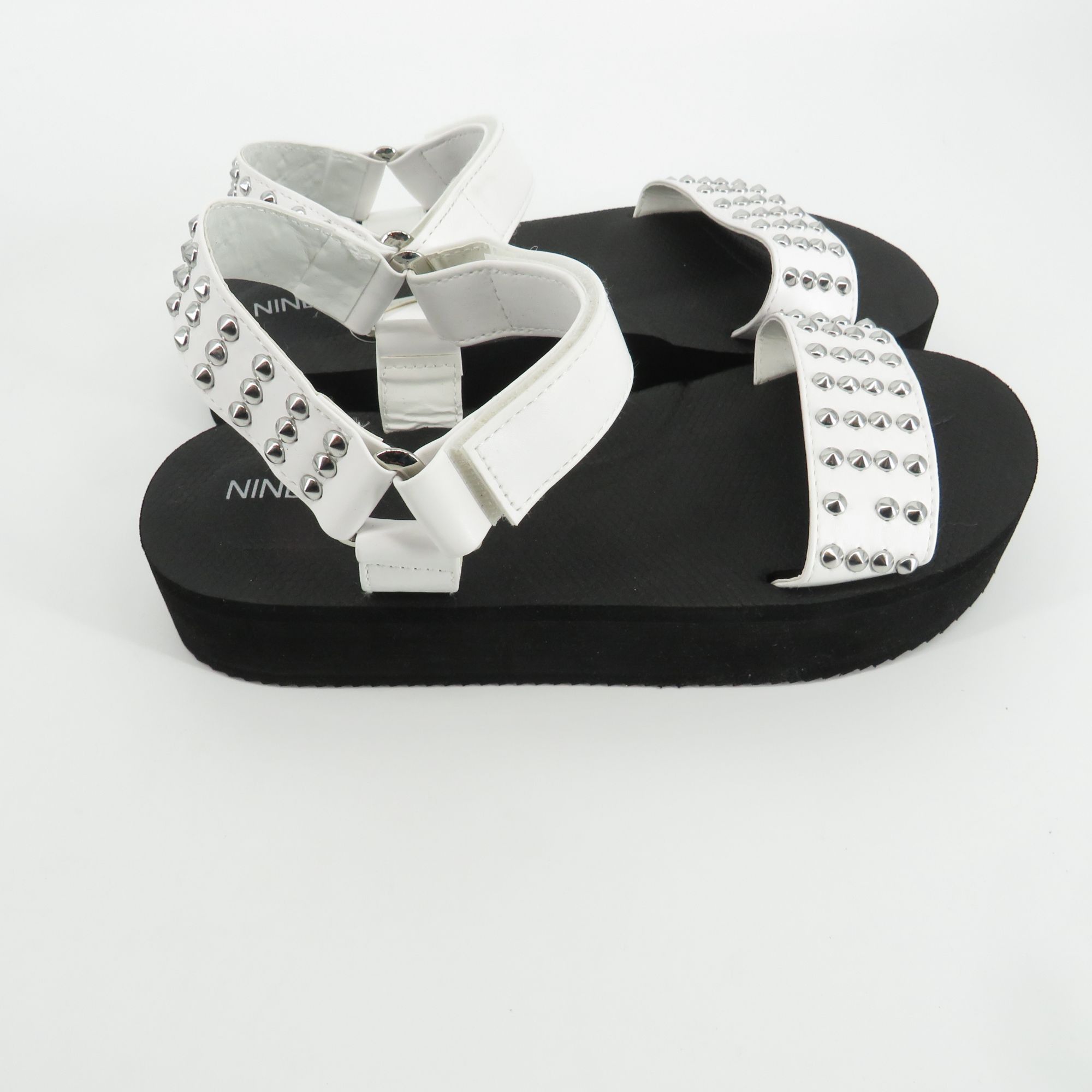 Nine West Nine West Women's Studded White Platform Sandals Adjustable Size US 9 / IT 39 - 3 Thumbnail