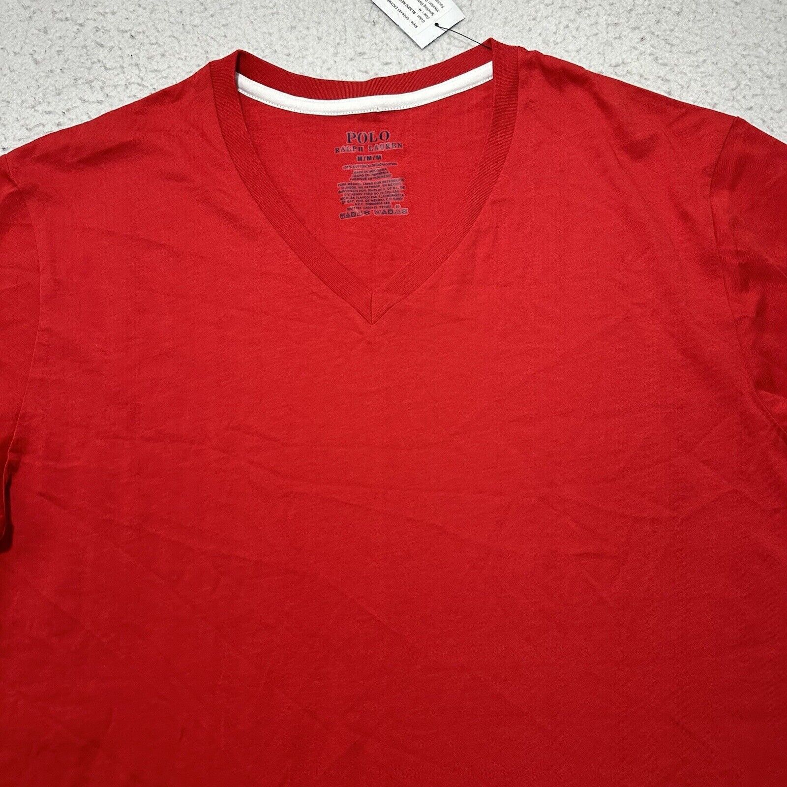 Polo Ralph Lauren Polo Ralph Lauren Medium V Neck T Shirt Red Navy Blue Pony Size US M / EU 48-50 / 2 - 2 Thumbnail