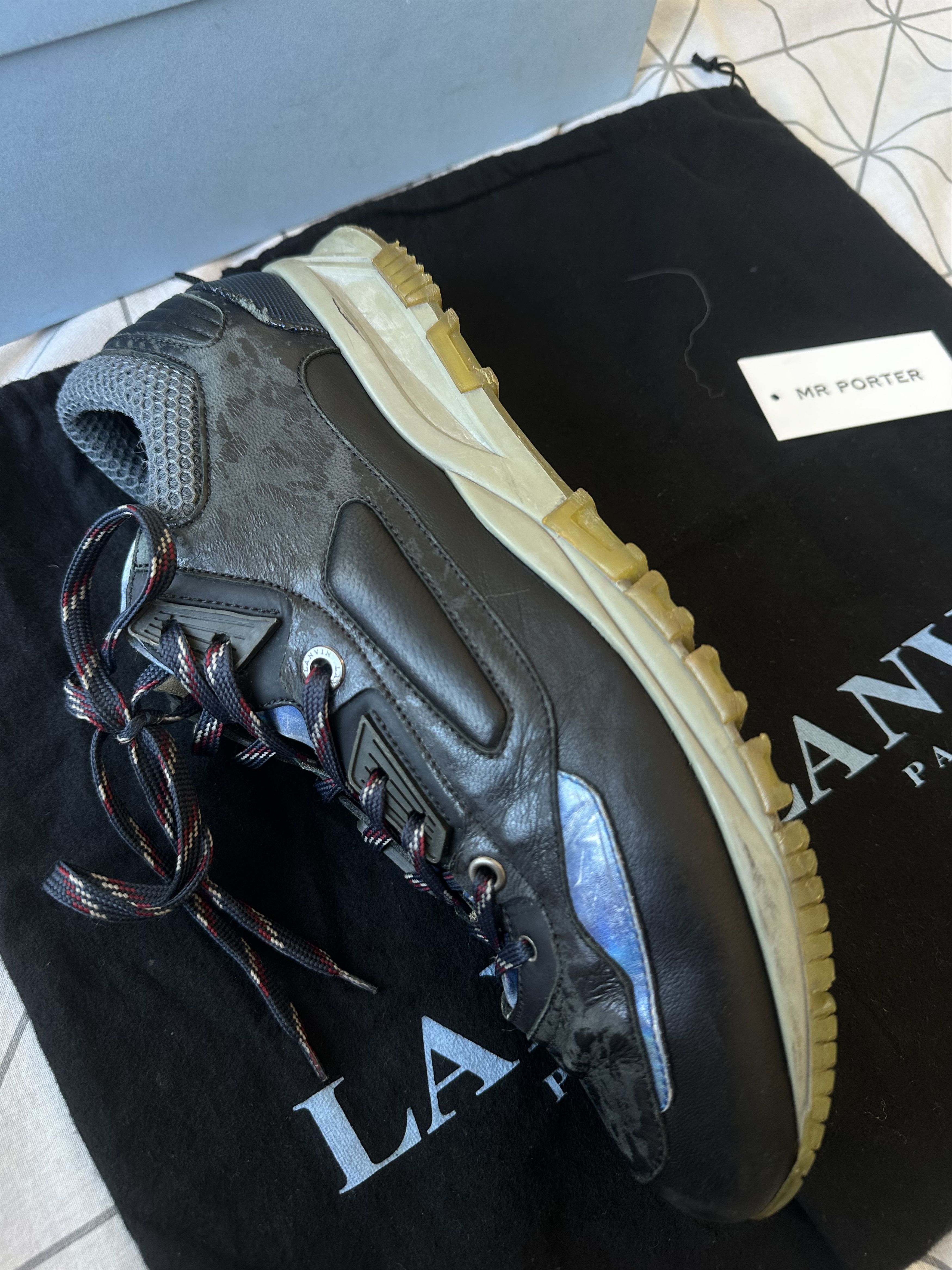Lanvin Lanvin Runner Metallic Sneakers Size US 11 / EU 44 - 8 Thumbnail