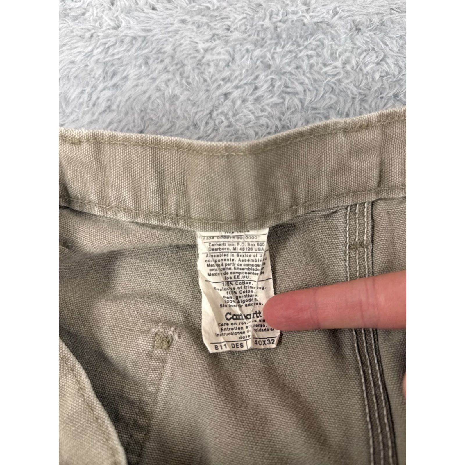 Carhartt Carhartt Jeans Adult 40 Beige Denim Carpenter Cargo Cotton READ 40x32 Size US 40 / EU 56 - 6 Thumbnail