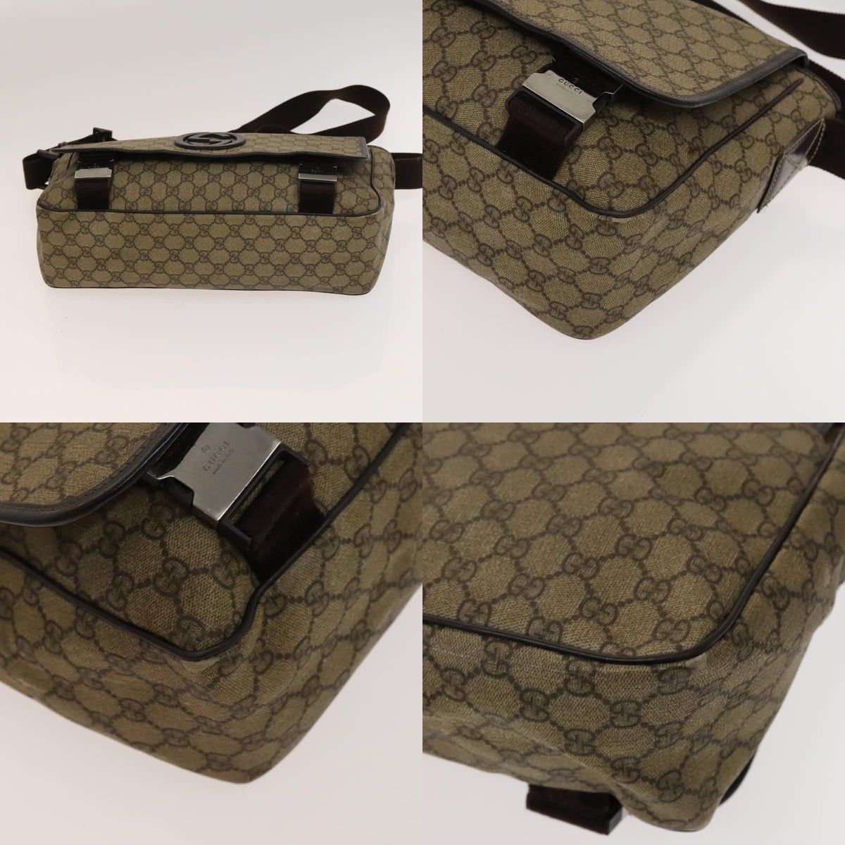 Gucci GUCCI GG Supreme Shoulder Bag Pvc Beige Silver Size ONE SIZE - 10 Thumbnail