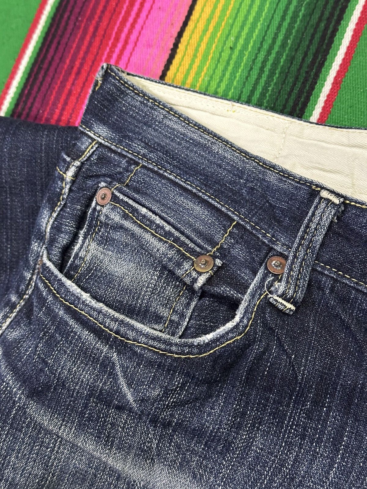 Kapital Back Number💥Vintage distress denim back number . Size US 34 / EU 50 - 8 Thumbnail