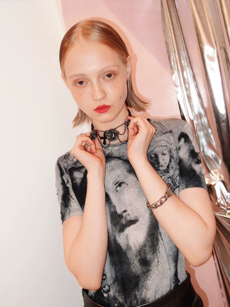 Jean Paul Gaultier Making an Old Rose Cross Necklace 2504-N