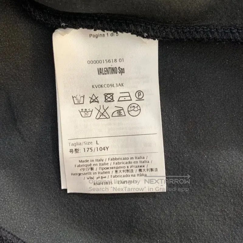 Valentino Valentino Men's Black Polyester Sweatshirt . Size US L / EU 52-54 / 3 - 4 Thumbnail