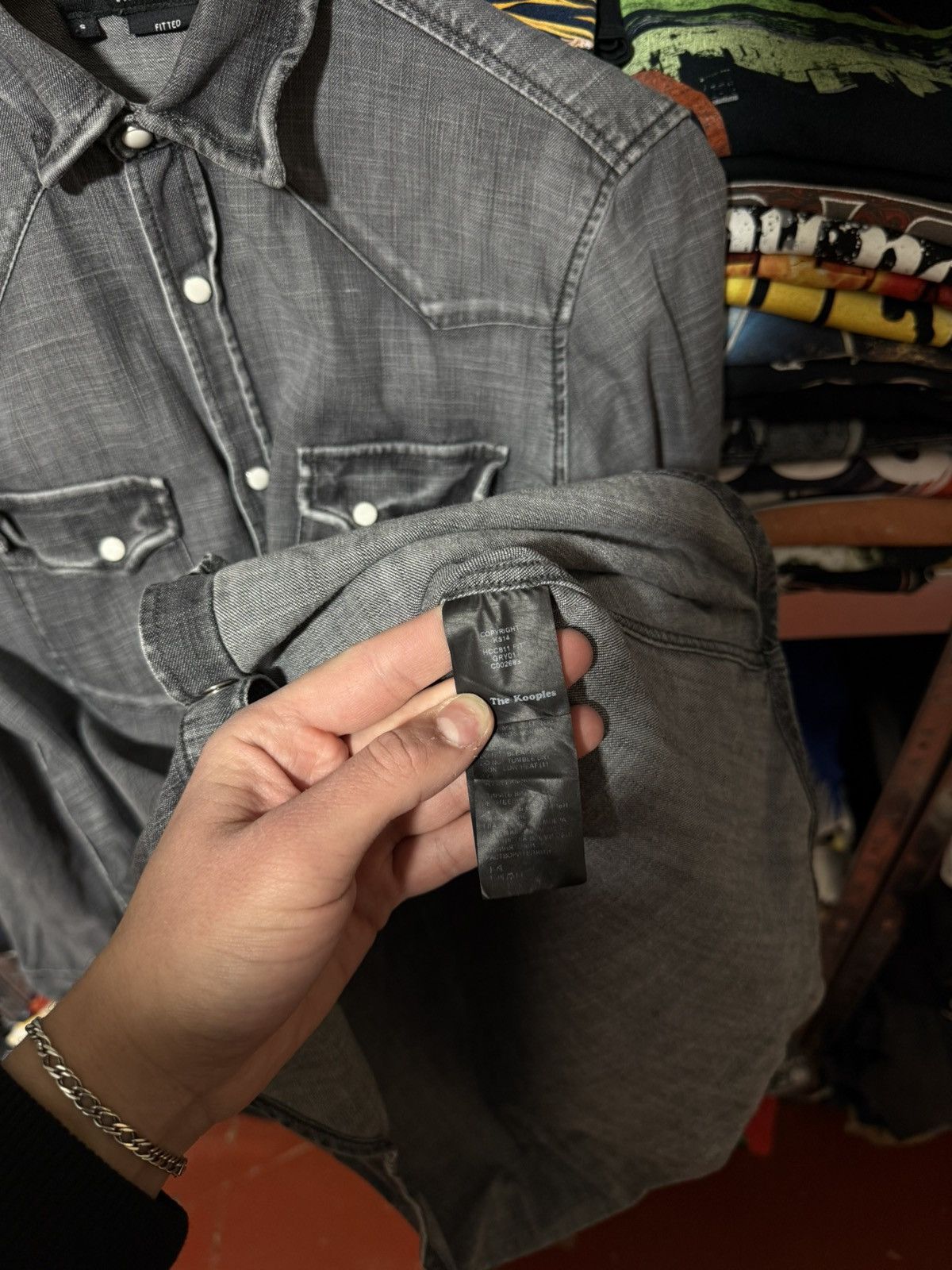 The Kooples Rare The Kooples Jeans Fitted Distressed Button Shirt Y2K Size US S / EU 44-46 / 1 - 6 Thumbnail