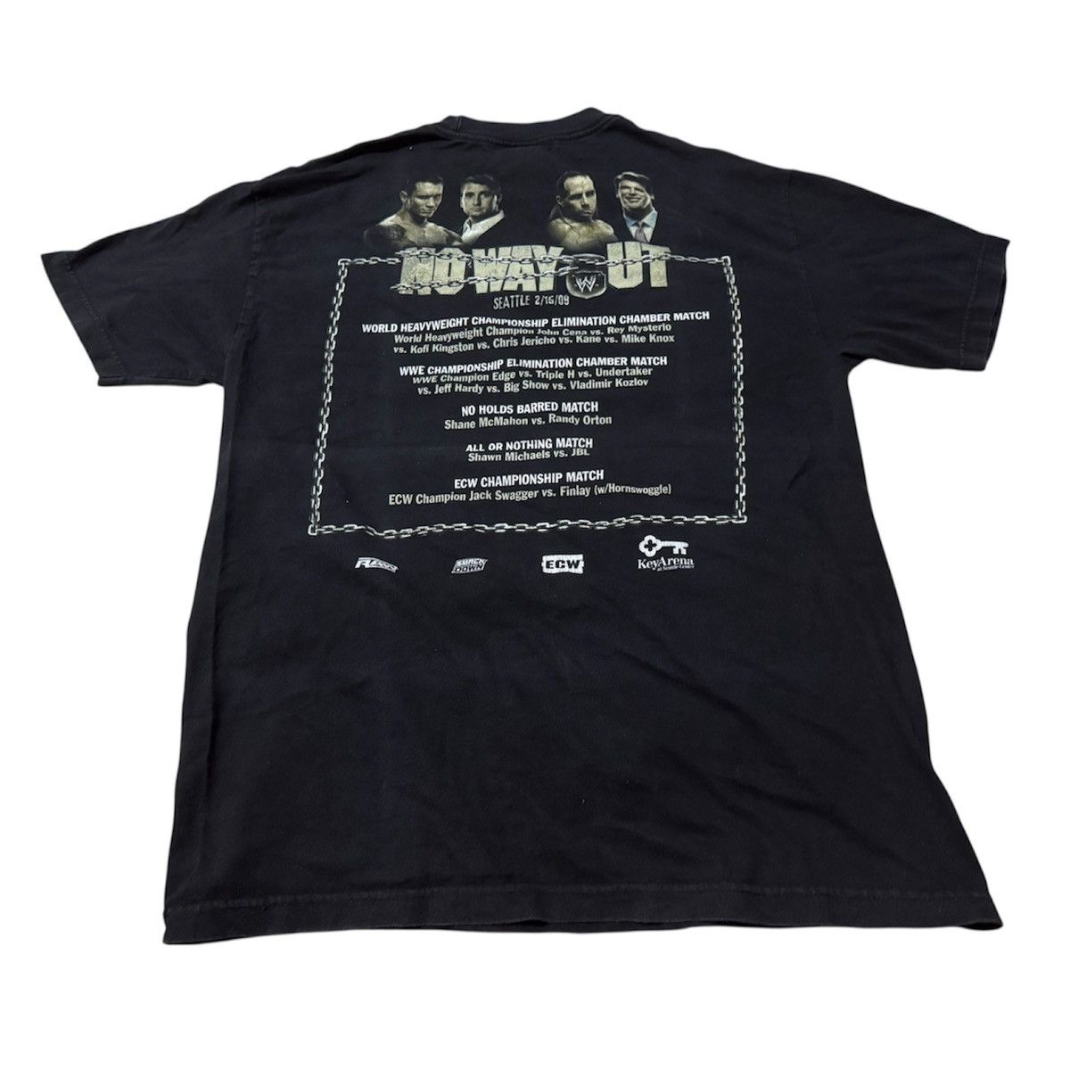 Vintage Vintage 00s WWE No Way Out 2009 PPV T-Shirt Size US L / EU 52-54 / 3 - 2 Thumbnail