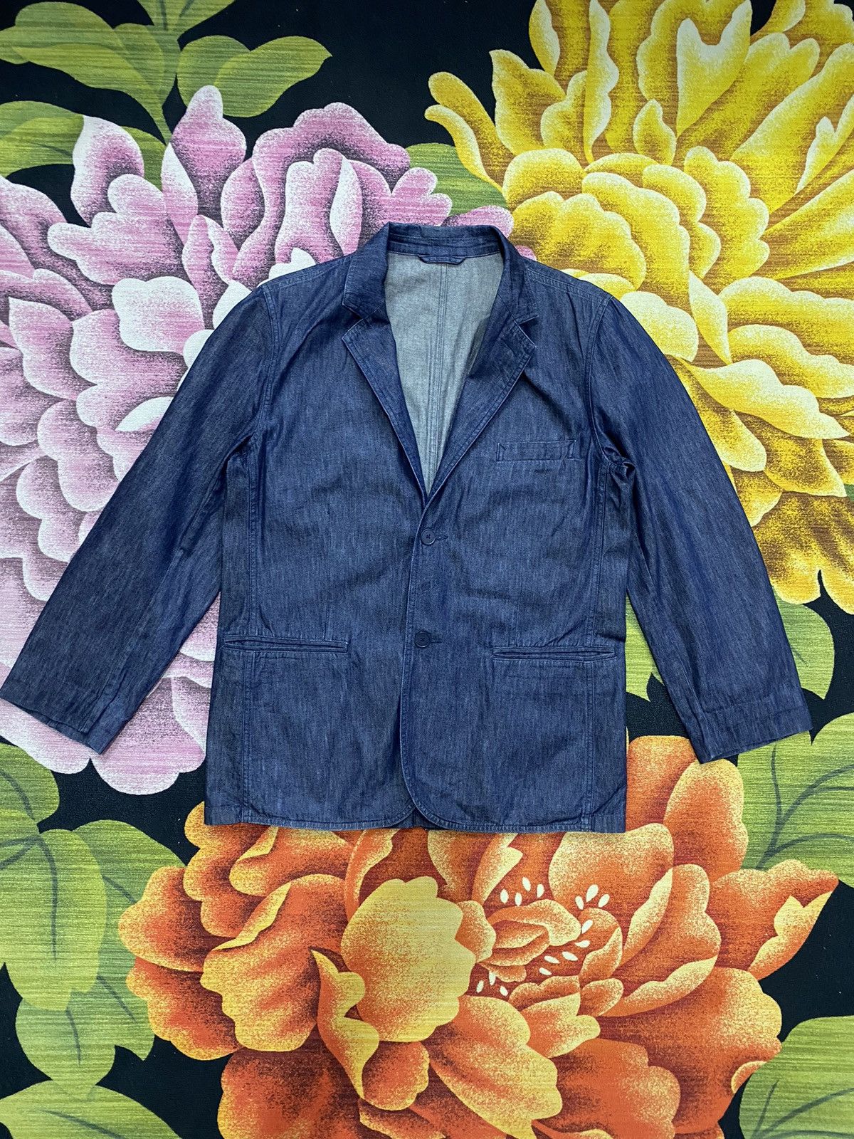 agnes b. Vintage Agnes B. Homme Paris Denim Coat Jacket Size US L / EU 52-54 / 3 - 2 Thumbnail