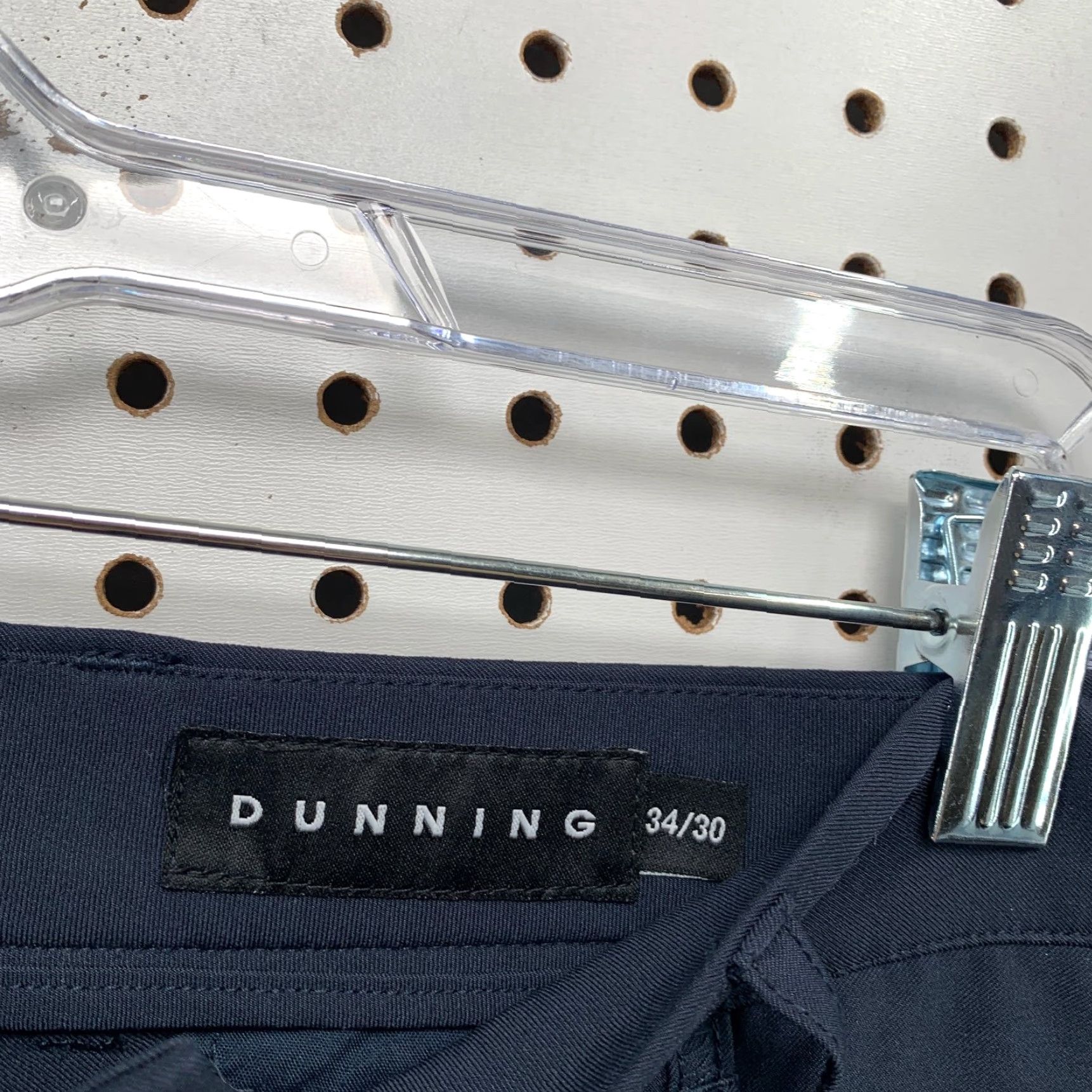Vintage Dunning Golf Chino Pants Mens Size 34/30 Navy Blue Performance Preppy Fit 35x30 Size US 34 / EU 50 - 4 Thumbnail