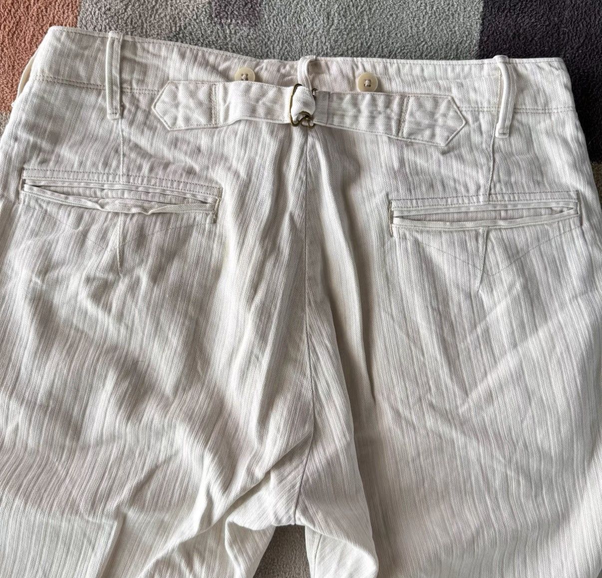RRL Ralph Lauren RRL Ralph Lauren Double RL White Herringbone Pants K22 Size US 31 - 5 Thumbnail